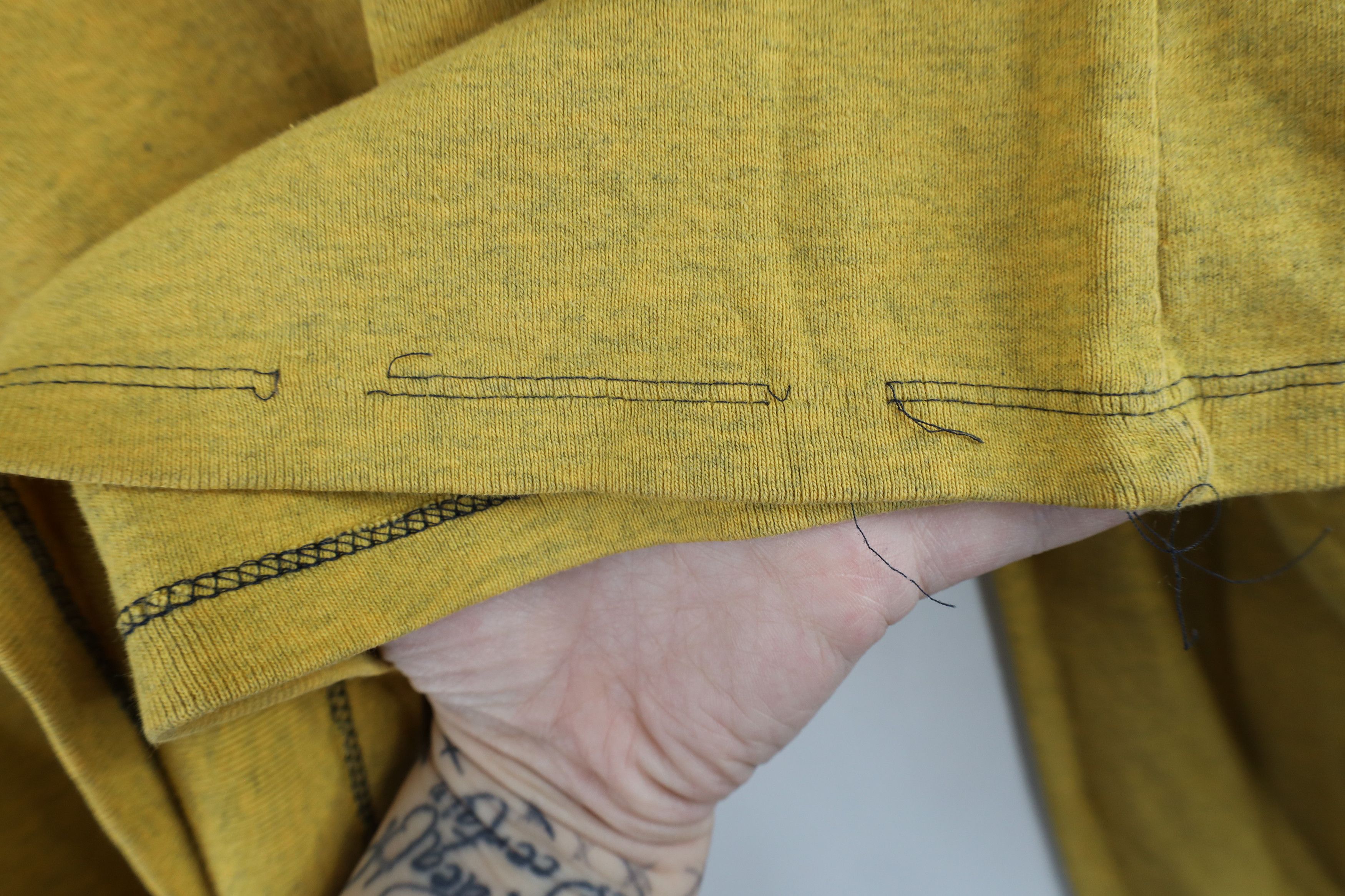 Gap Vintage 90s Gap Blank Ribbed Knit Long Sleeve T-Shirt Yellow Size US XL / EU 56 / 4 - 5 Thumbnail