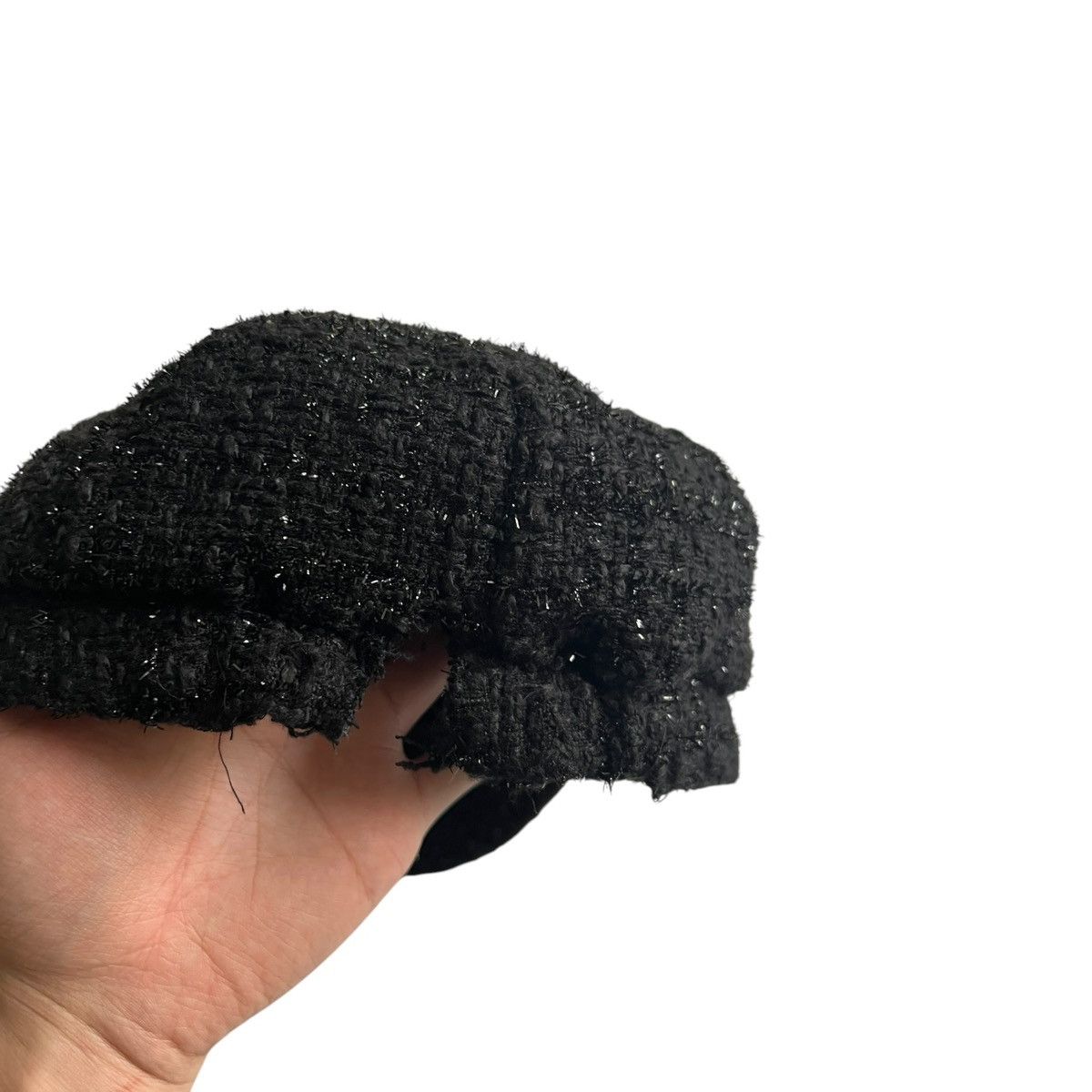 Vintage Tweed glitter flower button hat Size ONE SIZE - 2 Thumbnail