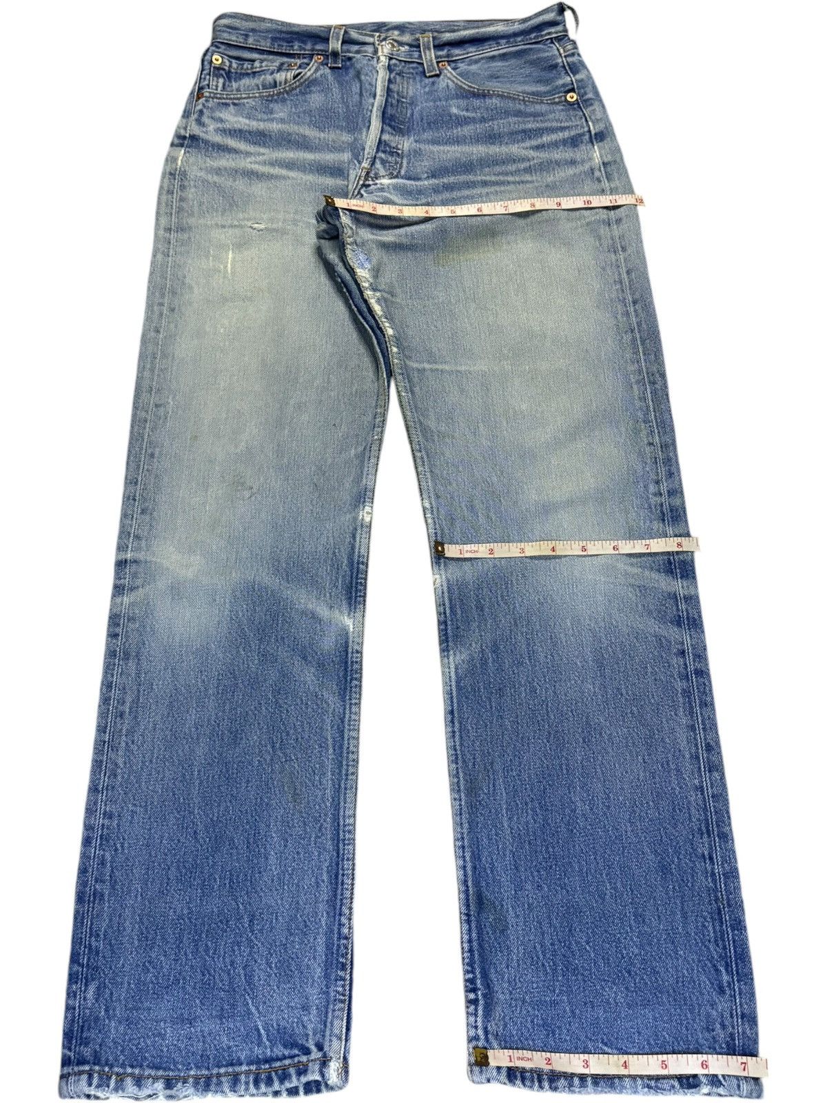 Levi's Vintage 90s Levis 501 Mud Wash Distressed Jeans Size US 30 / EU 46 - 14 Thumbnail