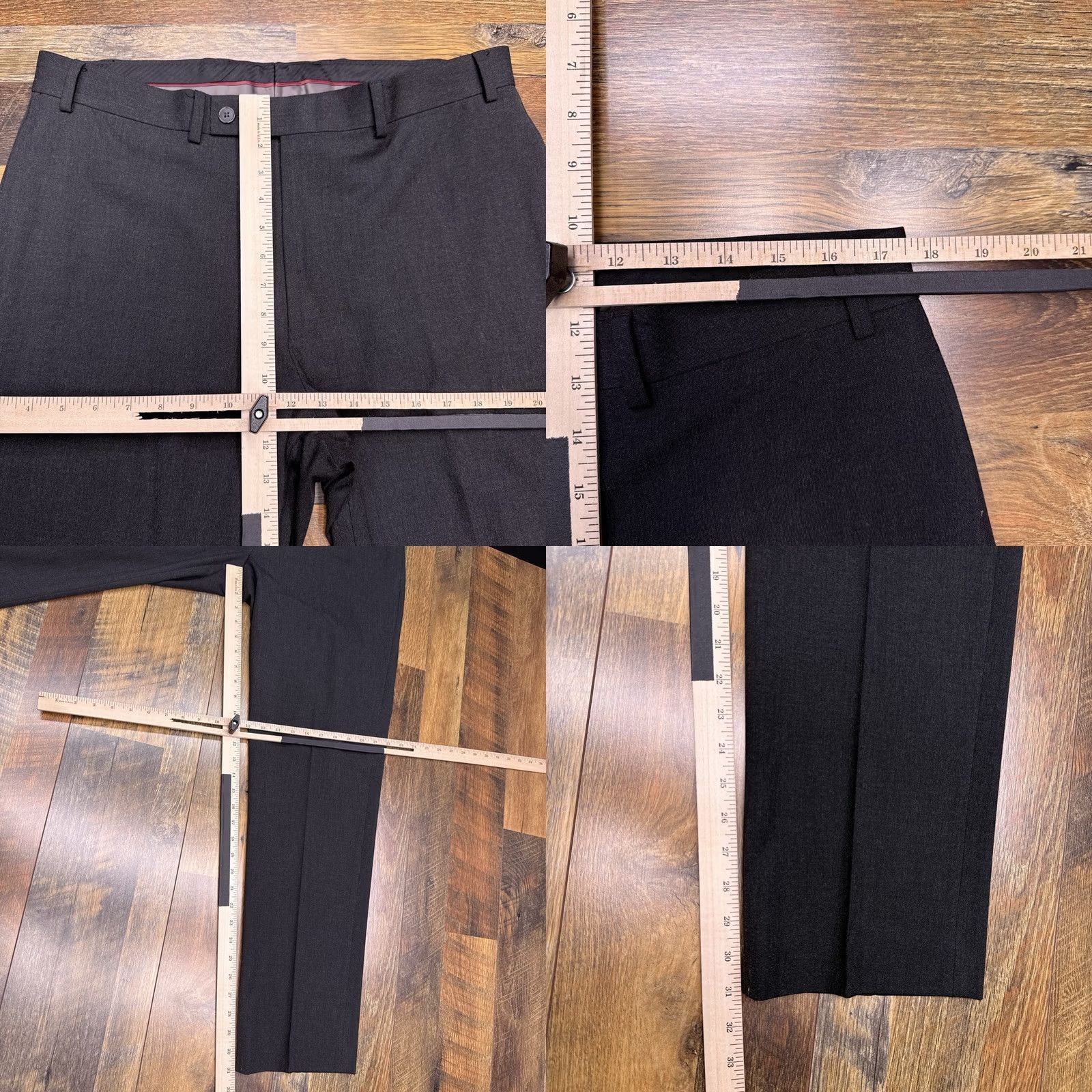 Van Heusen Van Heusen Flex Suit 42 Long Gray Pants 36x32 Stretch 2 Piece - 42" Jacket Sleeve Button Style 4-Button Size 42R - 11 Thumbnail