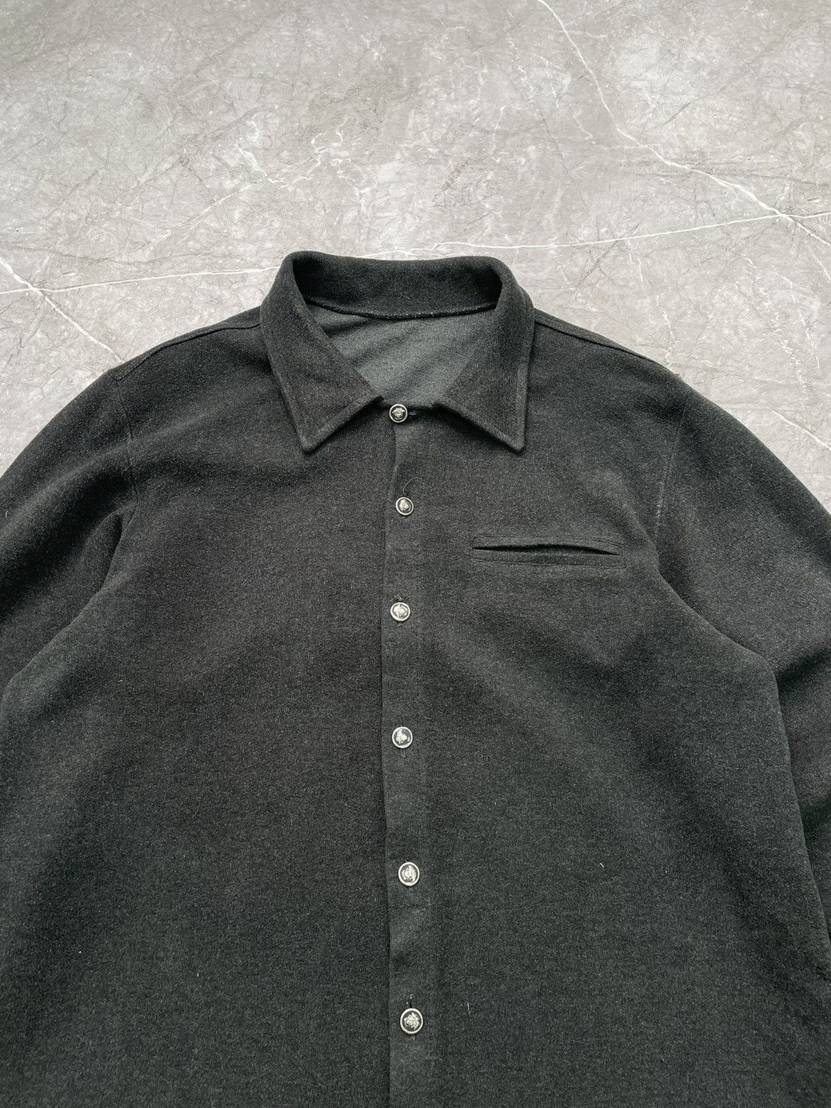 Versace Vintage versace couture medusa logo wool/cotton shirt Size US L / EU 52-54 / 3 - 4 Thumbnail