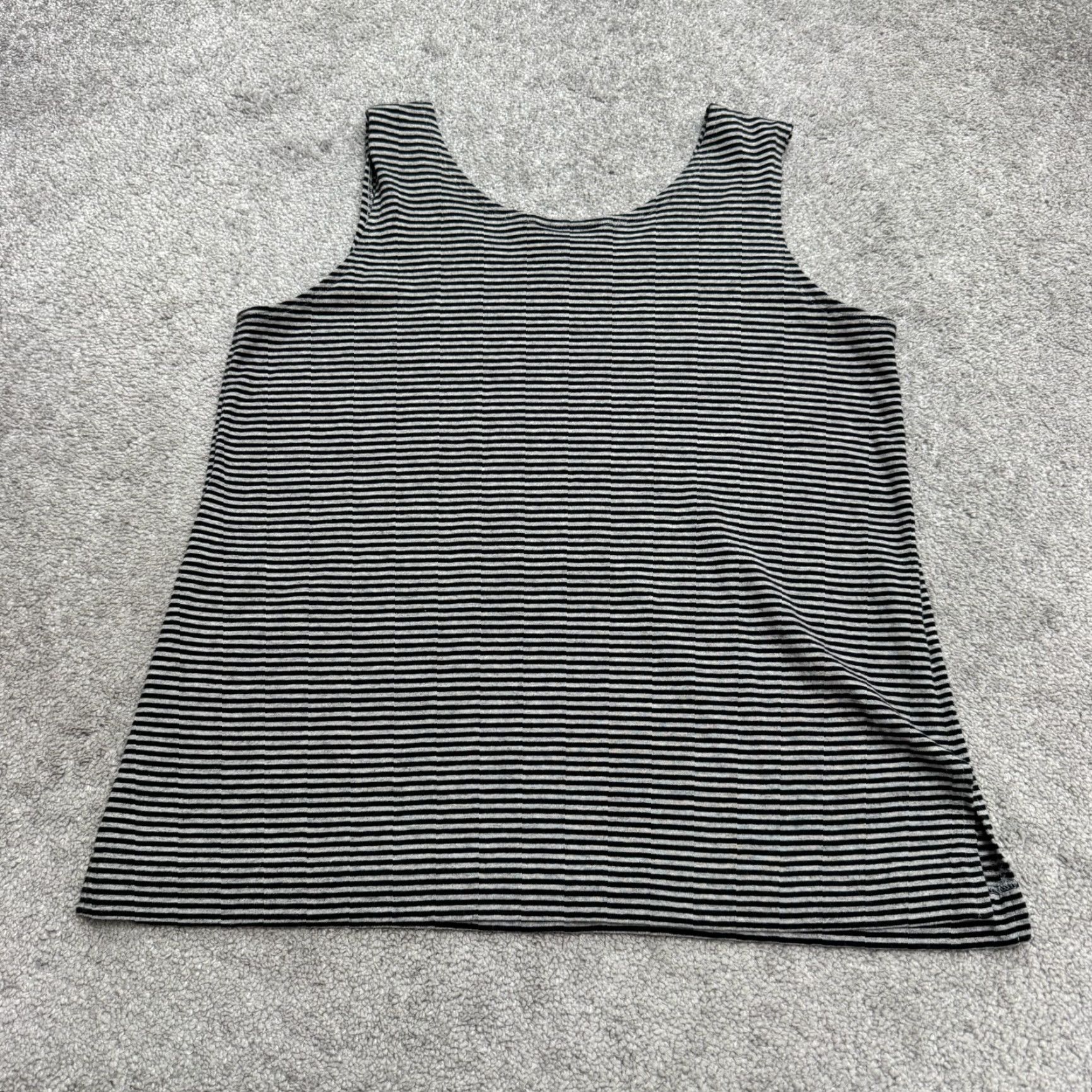 Vintage VINTAGE Peggy Martin Cotton Striped Tank Top Womens 3 Black White Striped Tank Top Cropped Sleeveless 90s Theme Boys? Size XS / US 0-2 / IT 36-38 - 2 Thumbnail