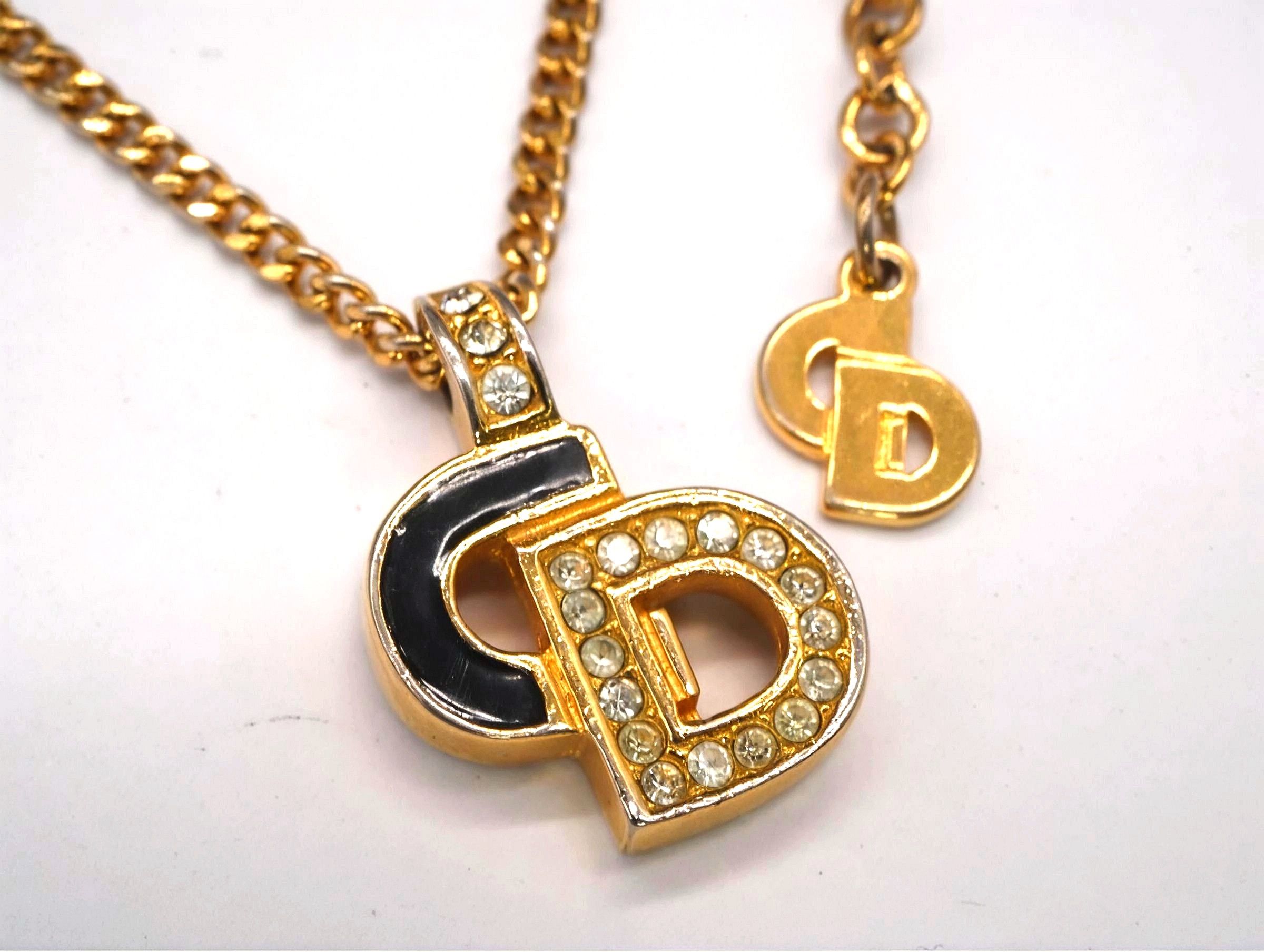 Dior Authentic Vintage Christian Dior CD Logo Pendant Necklace Size ONE SIZE - 5 Thumbnail