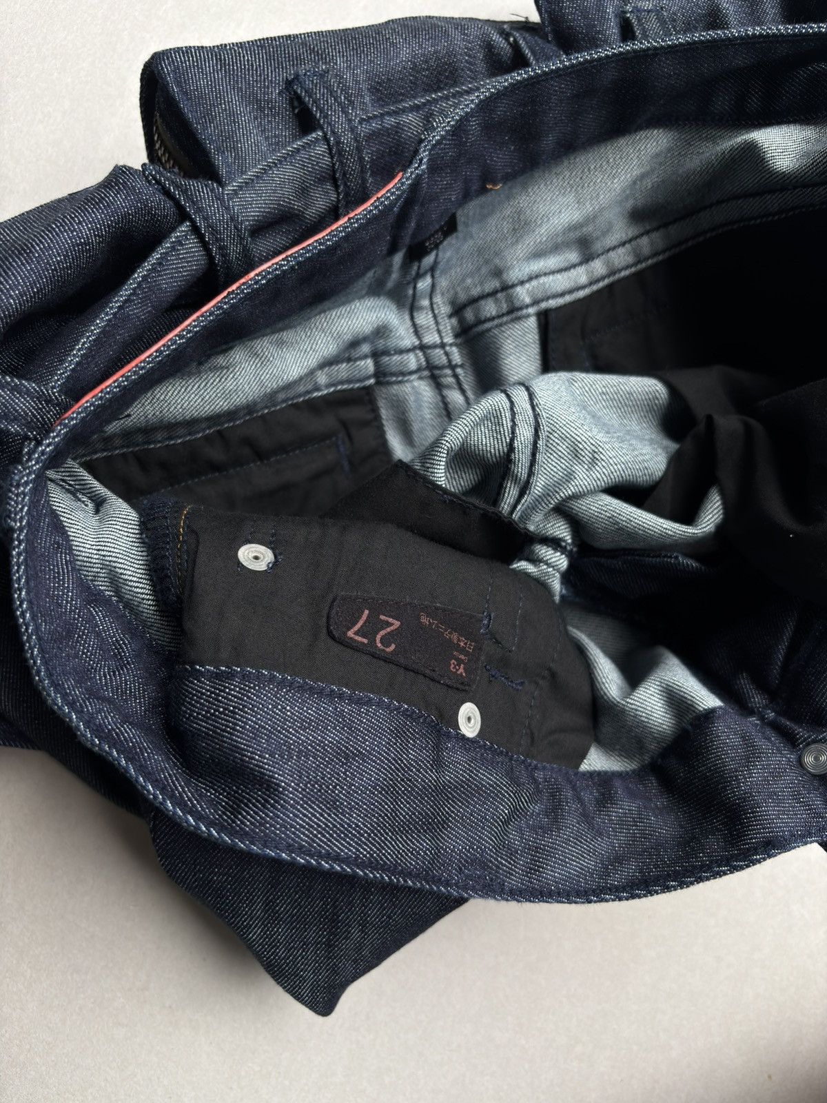 Yohji Yamamoto Y-3 Utility Flare Denim w/ Detachable Belt Bag Size US 27 - 6 Thumbnail