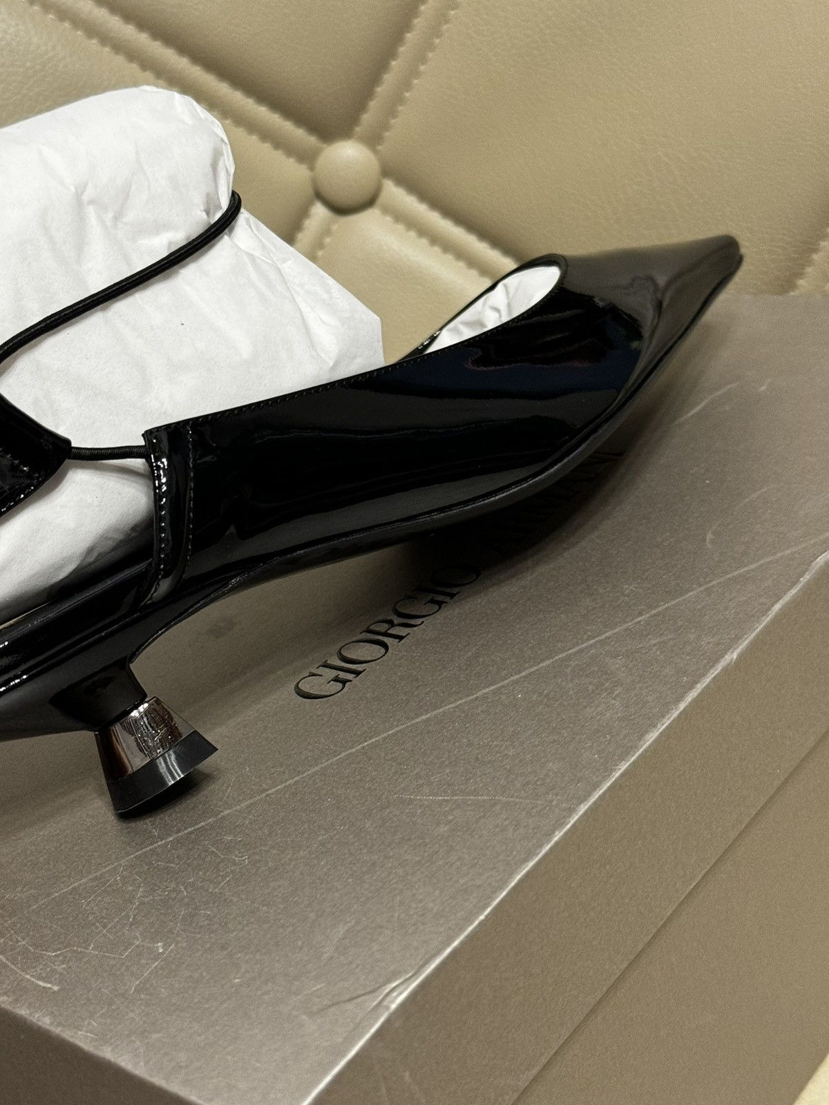 Giorgio Armani GIORGIO ARMANI Leather sandal 39 EU Size US 8.5 / IT 38.5 - 11 Thumbnail