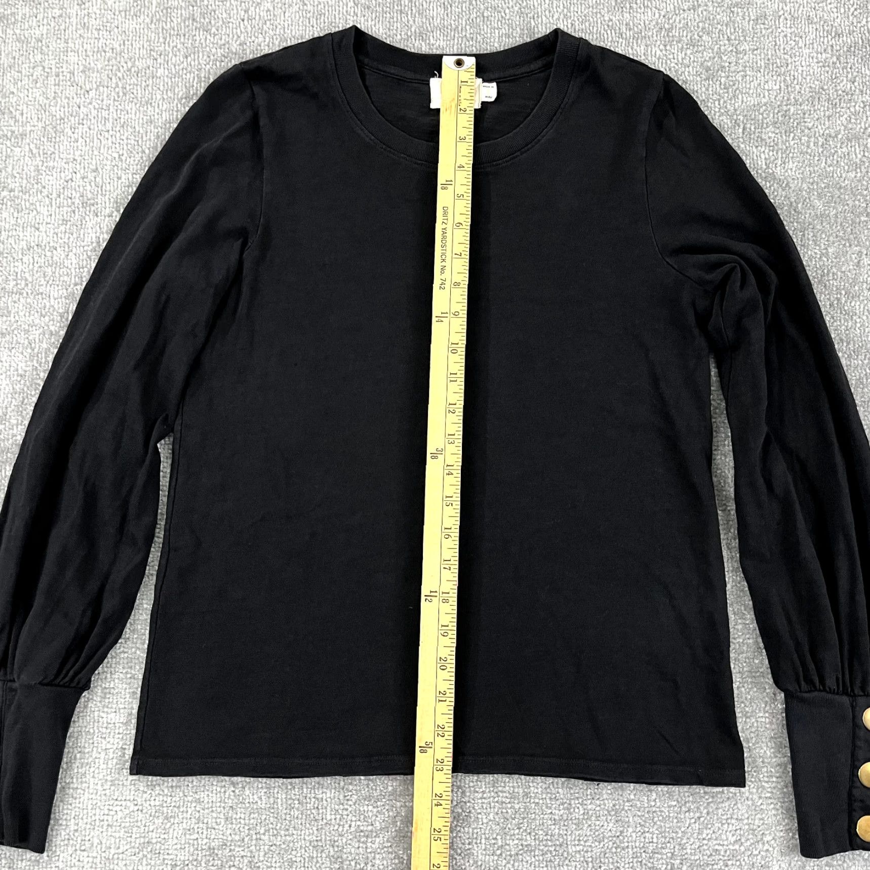 P.E Nation VINTAGE Nation Women's Long Sleeve T-Shirt Crew Neck Black Small Snap Top Casual, Travel, Workwear Size S / US 4 / IT 40 - 4 Thumbnail