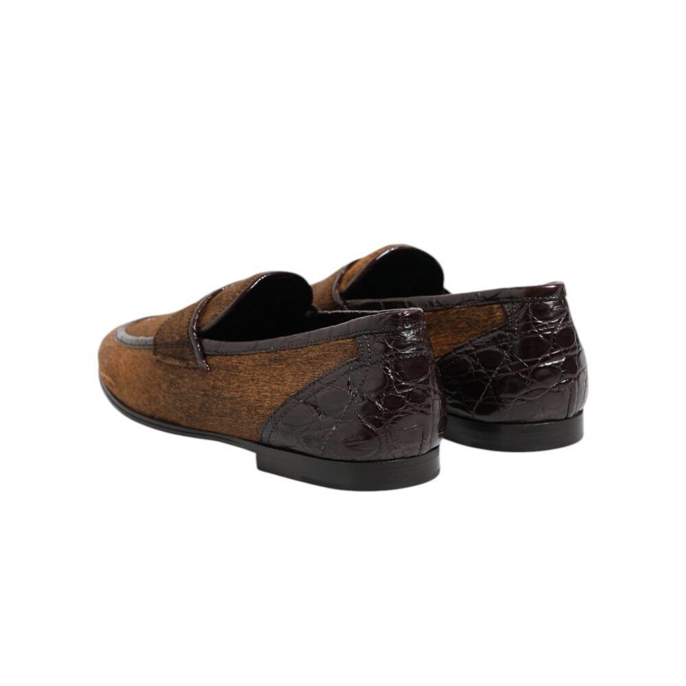 Dolce & Gabbana Dolce & Gabbana Brown Loafers Leather Slip On Men Dress Shoe Size US 6 / EU 39 - 5 Thumbnail