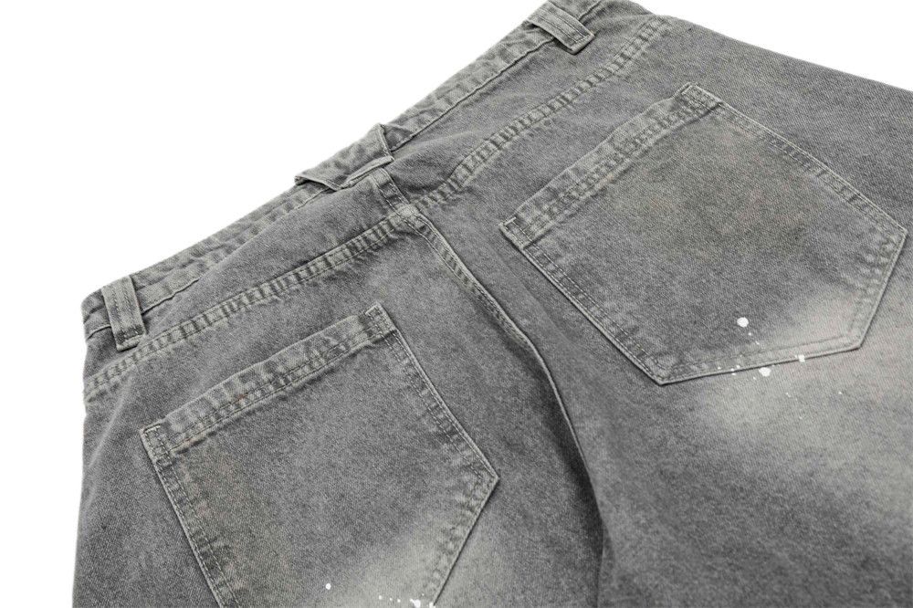 Jean Men's loose punk distressed gradient washed scimitar jeans Size US 32 / EU 48 - 5 Thumbnail