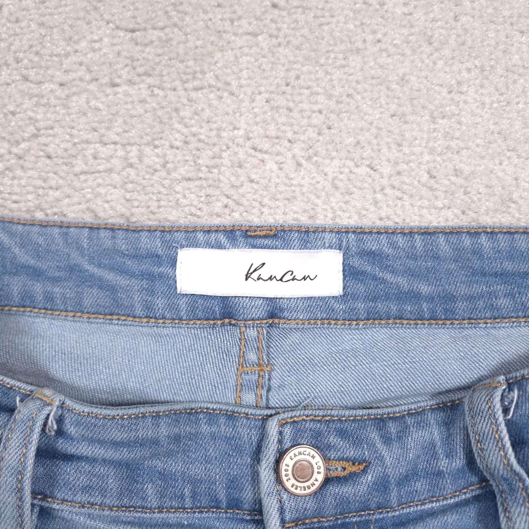 Vintage VINTAGE KanCan Jeans Womens Juniors 9/28 Light Wash Distressed Skinny Stretch Denim Size 30" / US 8 / IT 44 - 6 Thumbnail