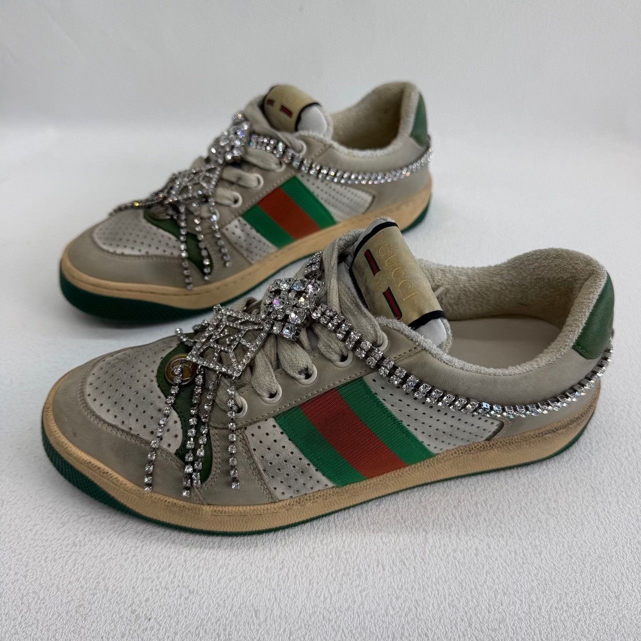 Gucci Gucci Green Lowtop Sneakers us_6-5 Women Size US 6.5 / IT 36.5 - 1 Thumbnail