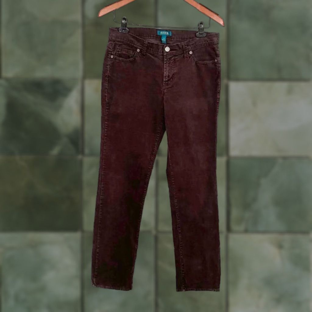 Parker Bitten Womens Straight Leg Brown Corduroy Stretch Jeans Size 8 Extra Large XL Size 30" / US 8 / IT 44 - 1 Thumbnail