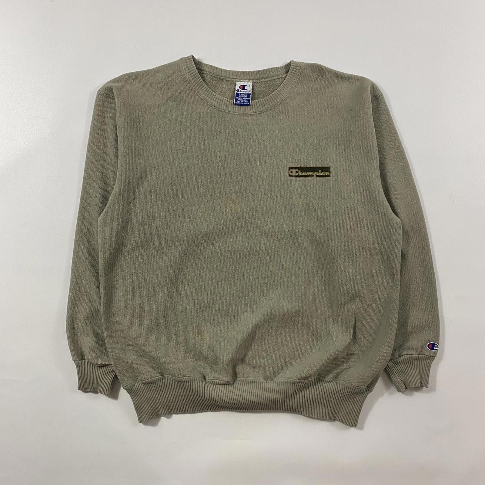 Champion Vintage 90s Champion Olive Green Crewneck Size US L / EU 52-54 / 3 - 1 Thumbnail