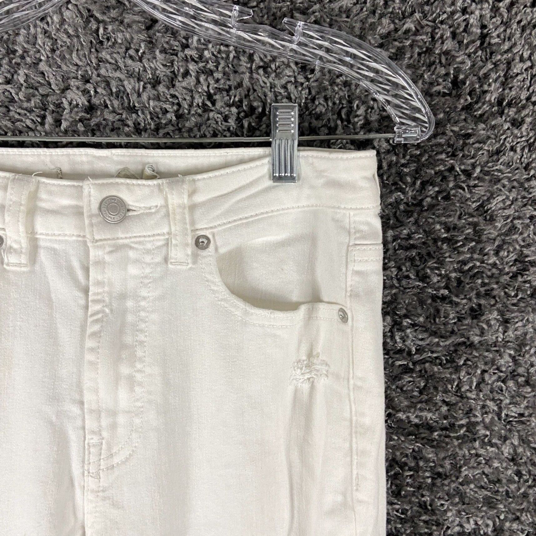 Free People VINTAGE Free People White Bohemian Lace Embroidery Floral Women's Pants 27 Ankle Style Size 27" / US 4 / IT 40 - 4 Thumbnail