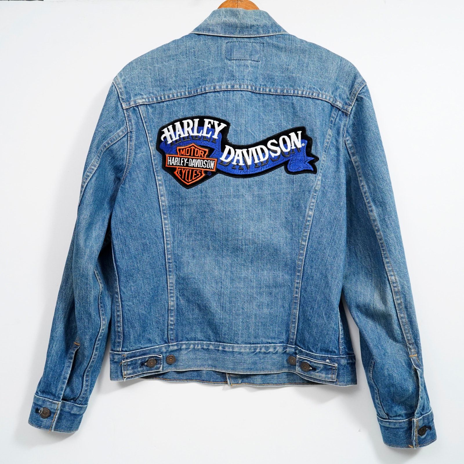 Levi's Vintage 70s Levi’s 70505 Trucker Jacket Harley Davidson 38 Size US M / EU 48-50 / 2 - 2 Thumbnail