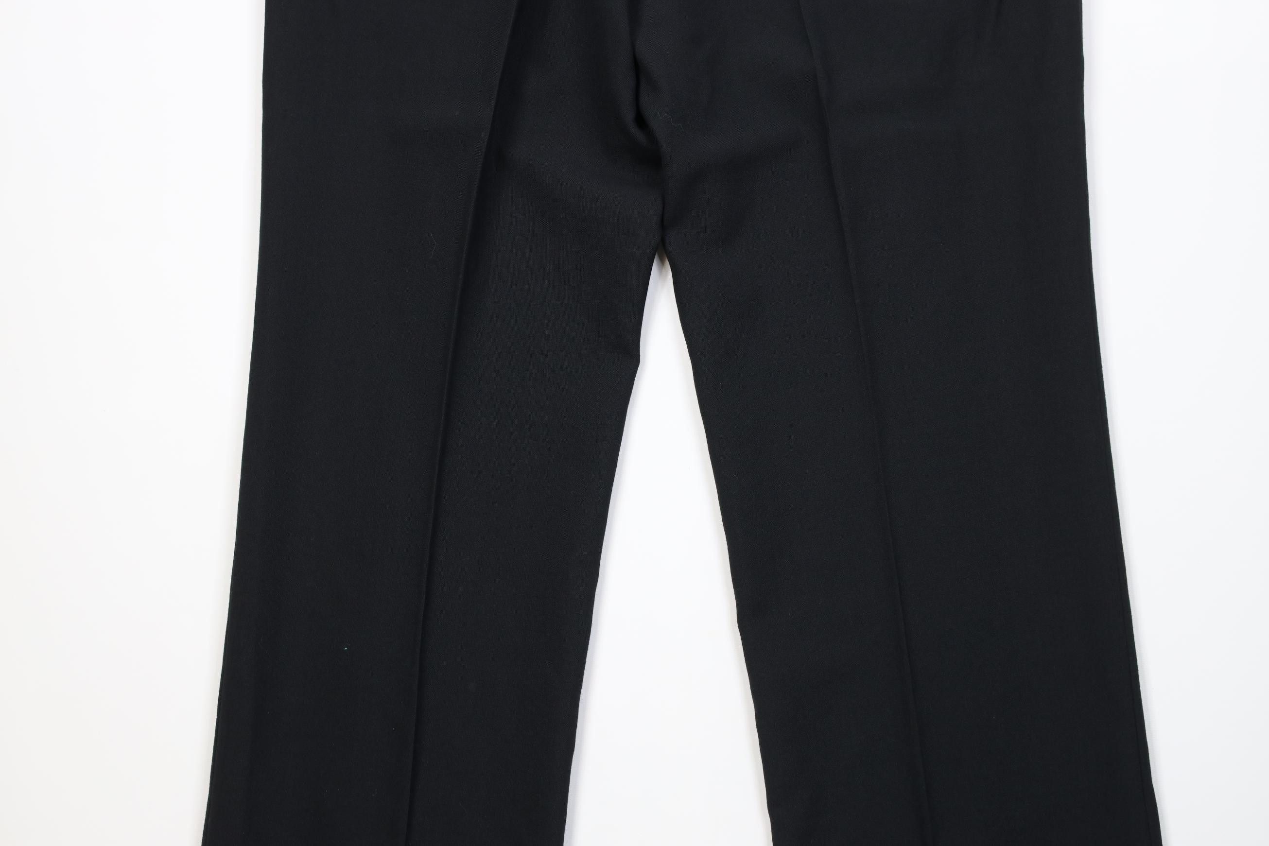Vintage Vintage 90s Wool Blend Knit Wide Leg Chino Pants Black USA Size US 34 / EU 50 - 15 Thumbnail