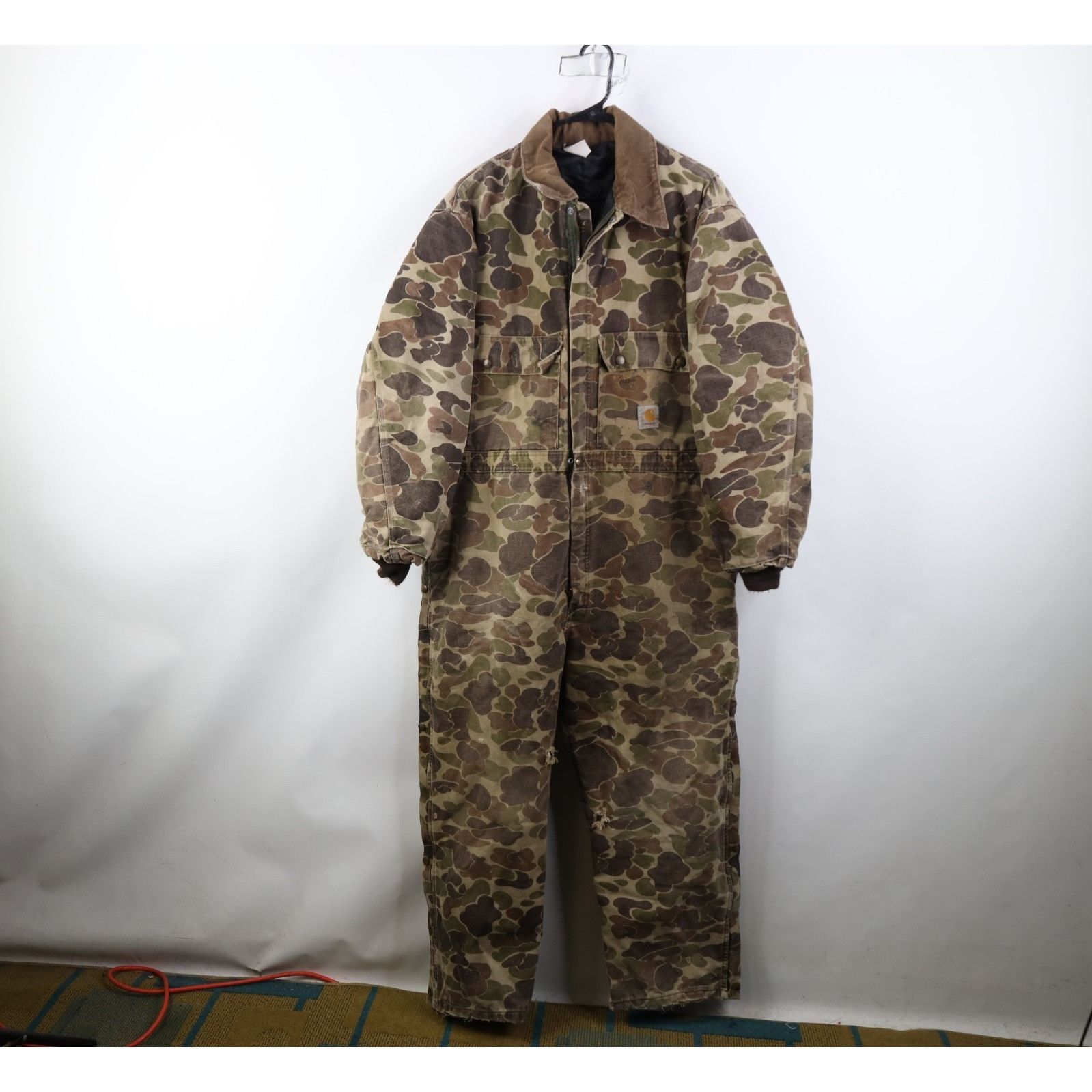 Carhartt Vintage 80s Carhartt Distressed Duck Camouflage Coveralls Size US XXL / EU 58 / 5 - 1 Thumbnail