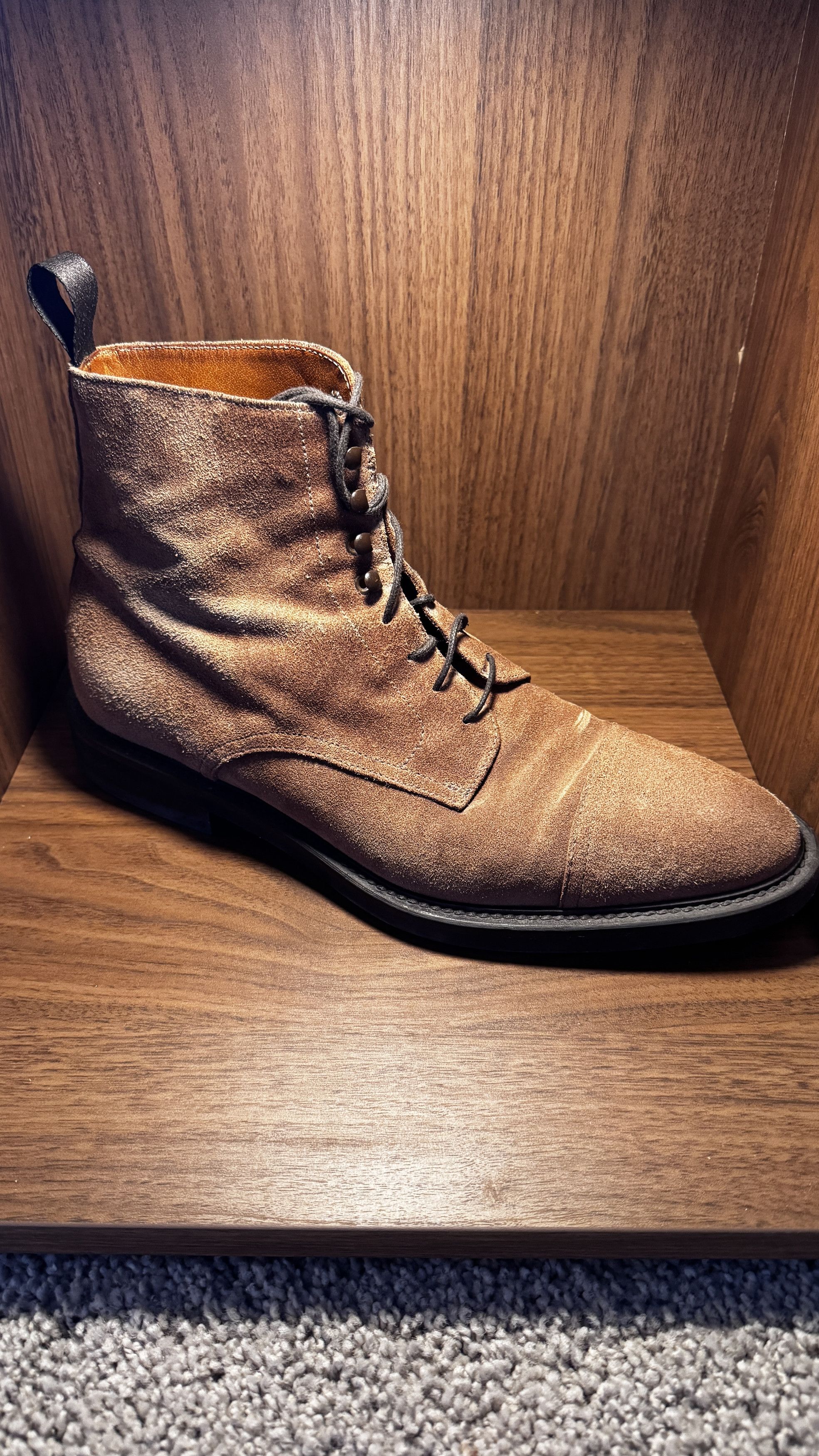 Harry Rosen Suede cap toe lace-up boots Size US 8.5 / EU 41-42 - 4 Thumbnail