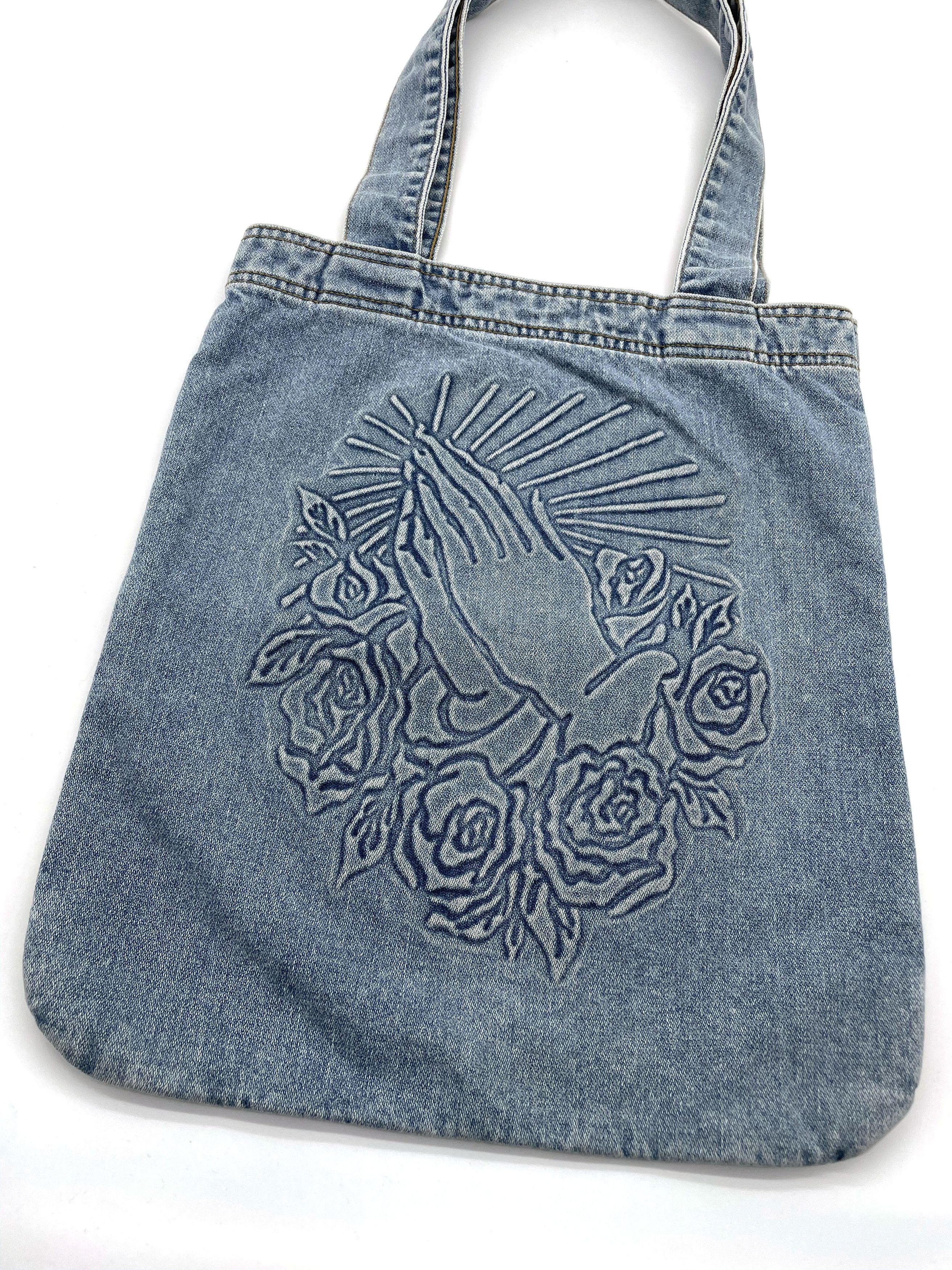 Kapital Prayer Hands Denim Tote Bag Size ONE SIZE - 2 Thumbnail