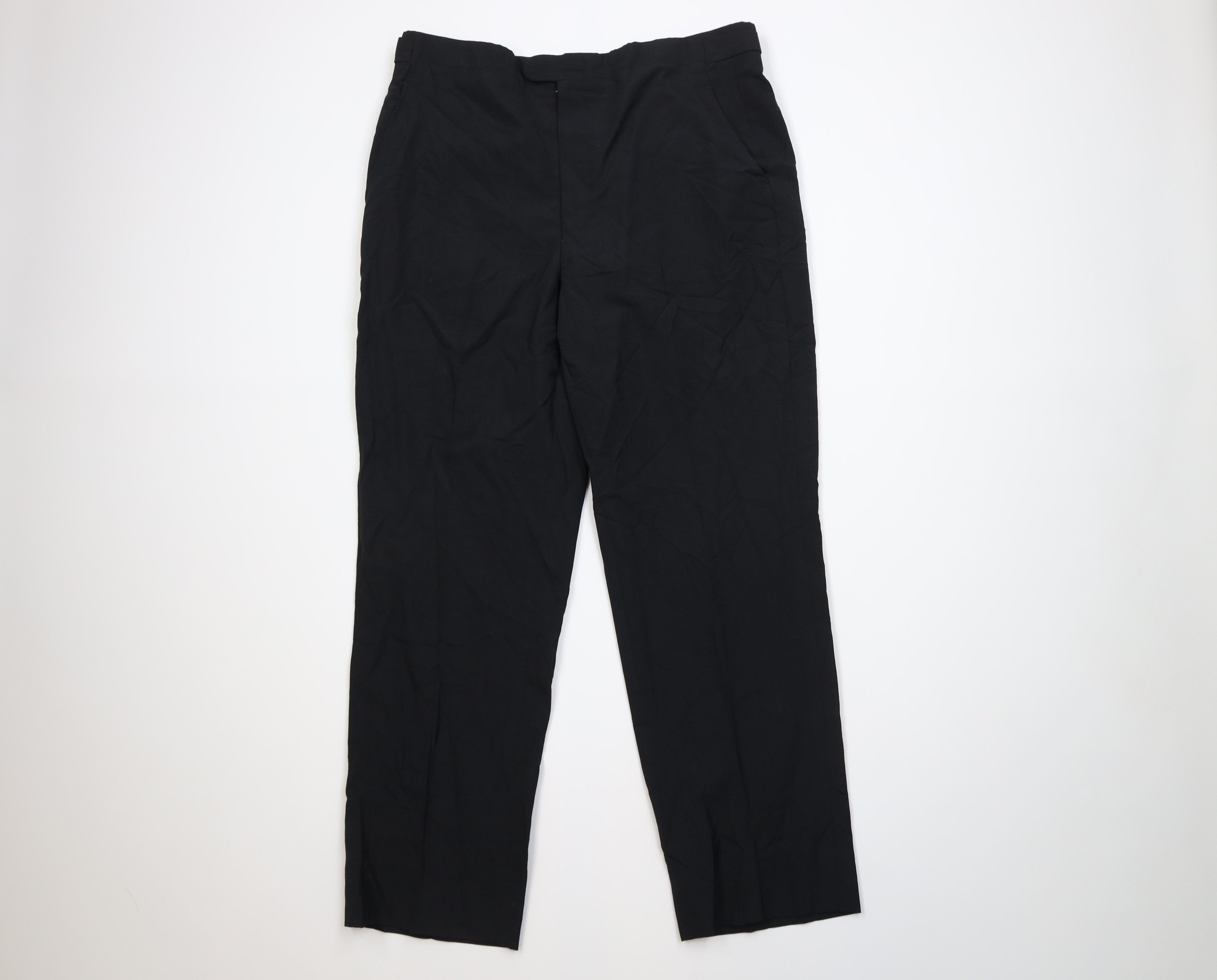 Vintage Vintage 50s Streetwear Gabardine Knit Chino Pants Black USA Size US 34 / EU 50 - 1 Thumbnail