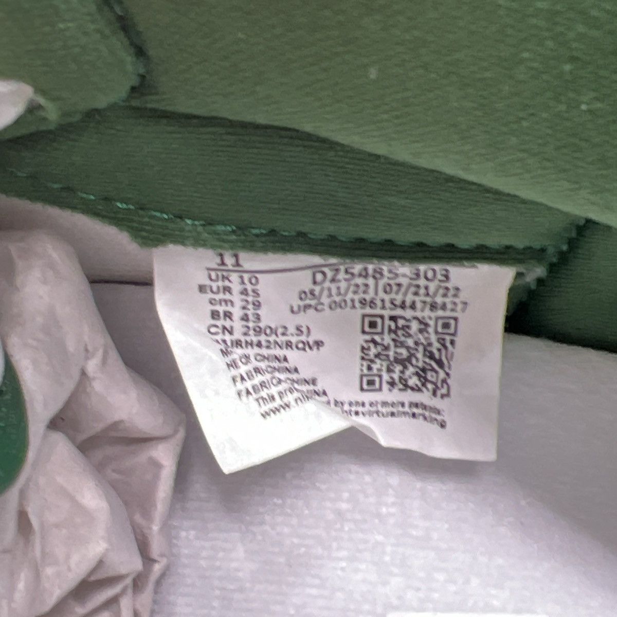 Nike Air Jordan 1 High gorge green Size US 11 / EU 44 - 8 Thumbnail