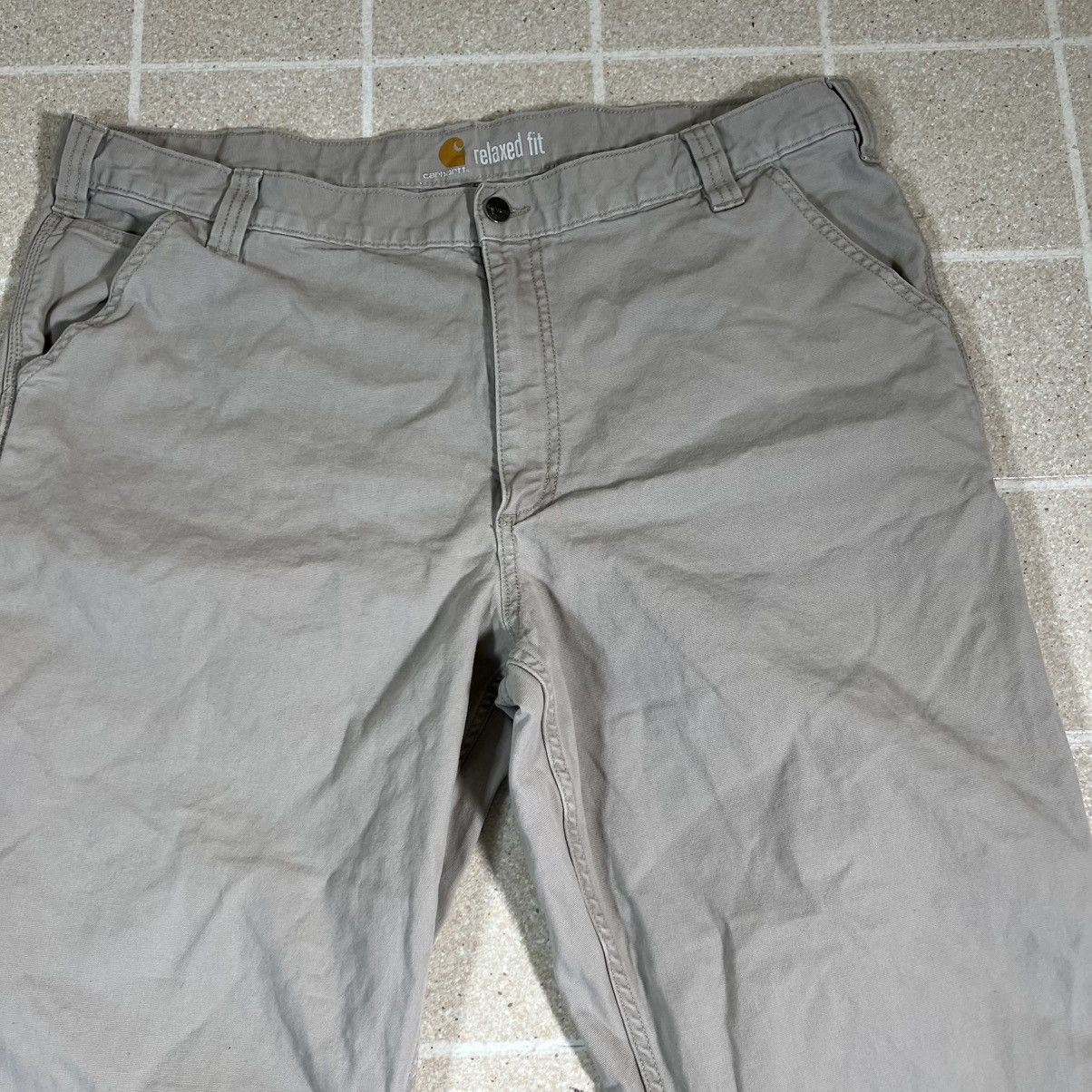 Carhartt Carhartt Men’s 40x30 Tan Carpenter Pants Relaxed Fit Canvas Size US 40 / EU 56 - 6 Thumbnail