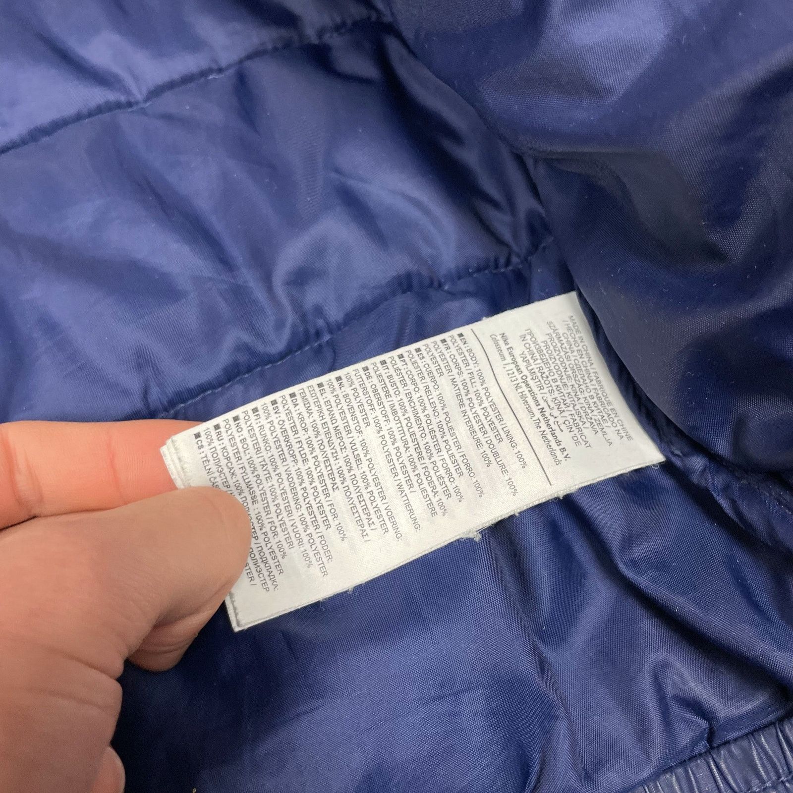 Nike Nike Men Blue Long Sleeve Full Zip Hooded Puffer Jacket XL Size US XL / EU 56 / 4 - 16 Thumbnail