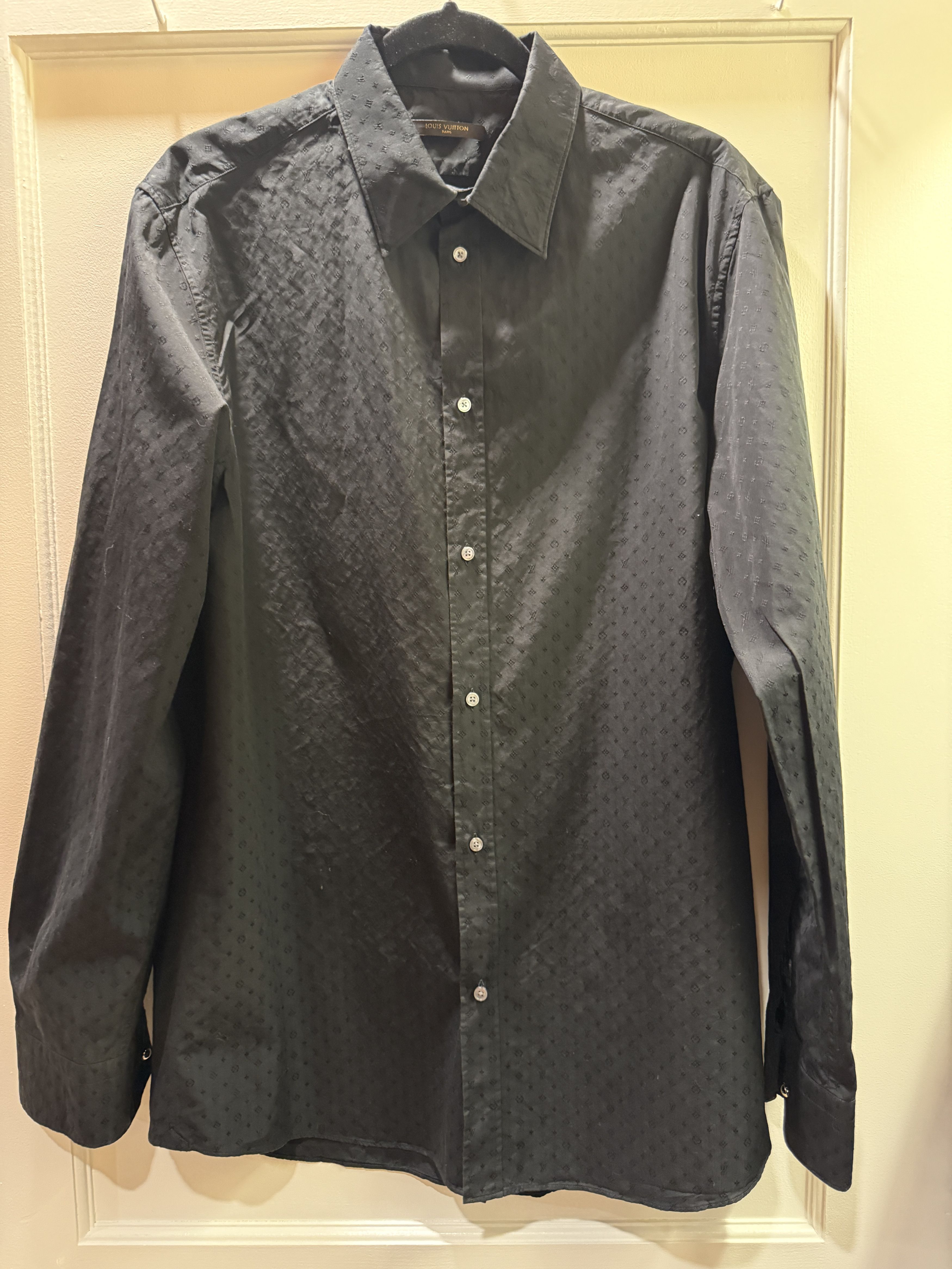 Black Louis Vuitton Monogram Shirt Size XL