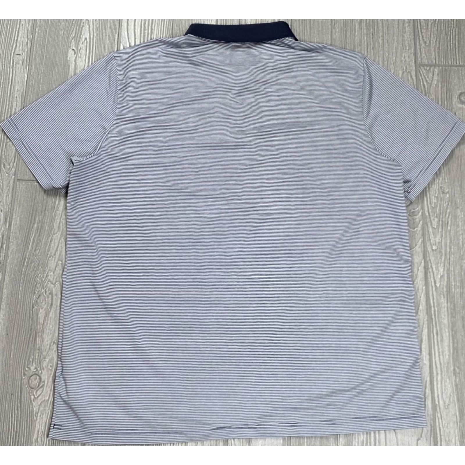 Adidas Adidas Polo Shirt Golf Blue Stripe XL Mens Short Sleeve Performance Jersey Polo Shirt Size US XL / EU 56 / 4 - 6 Thumbnail