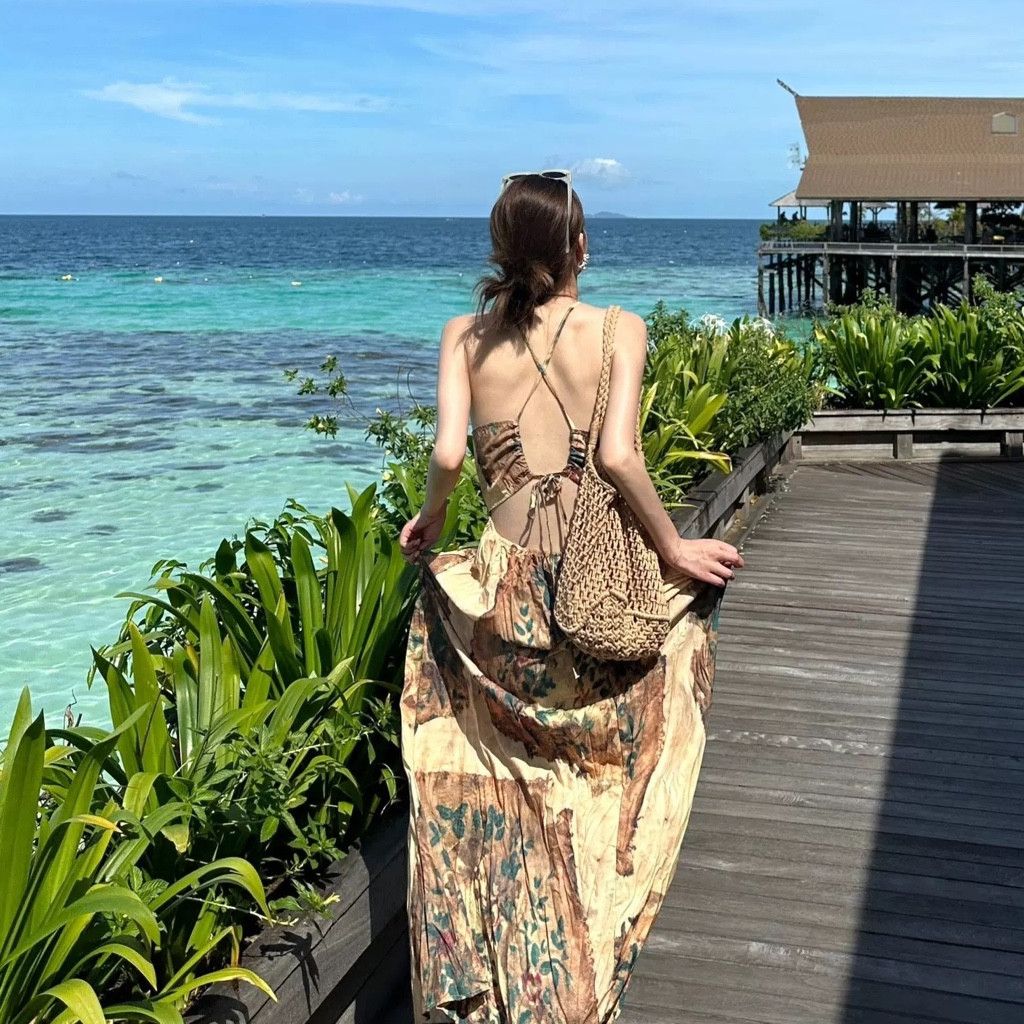 Zara Boho Beach Maxi Dress | Flowy Backless Sundres Size S / US 4 / IT 40 - 2 Thumbnail
