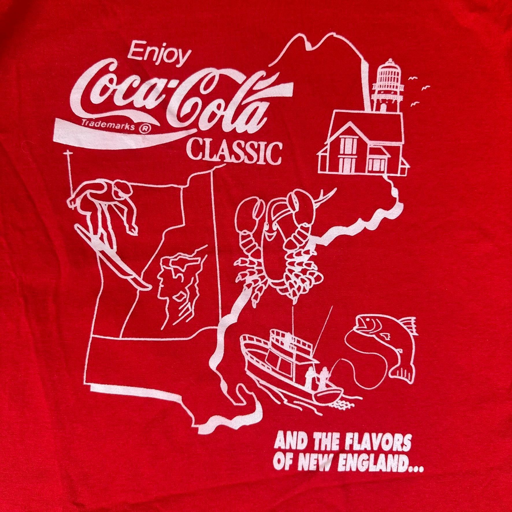 Coca Cola Vintage 80s Coca Cola Flavors New England Map T-Shirt Single Size US XL / EU 56 / 4 - 2 Thumbnail