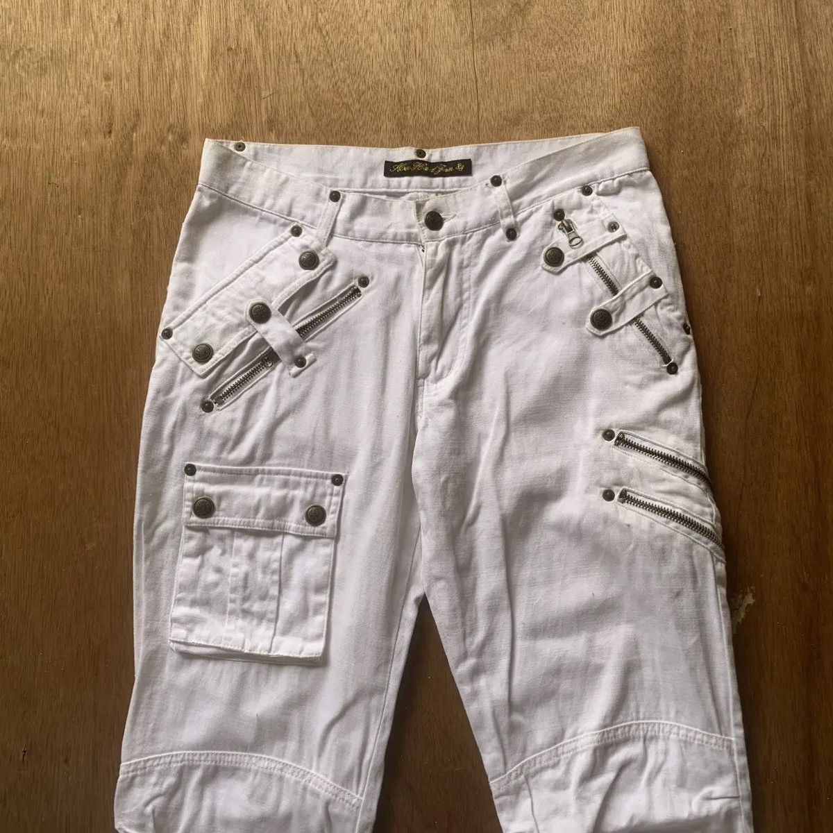 Hysteric Glamour CRAZY💥DOUBLE KNEE JAPANESE VTG TROUSERS FLARE BONDAGE PANTS Size US 29 - 3 Thumbnail