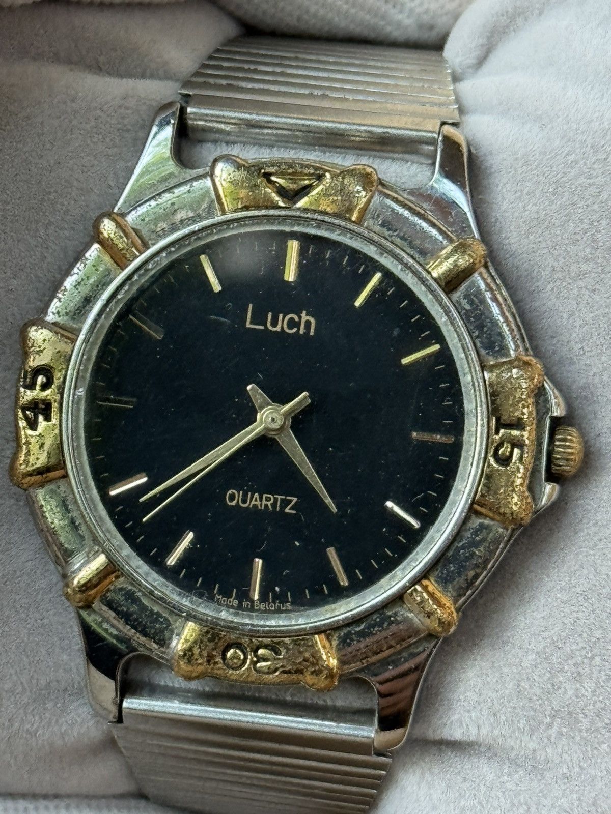 Vintage 90's Watch Luch Quartz, Work! in Silver, Men's