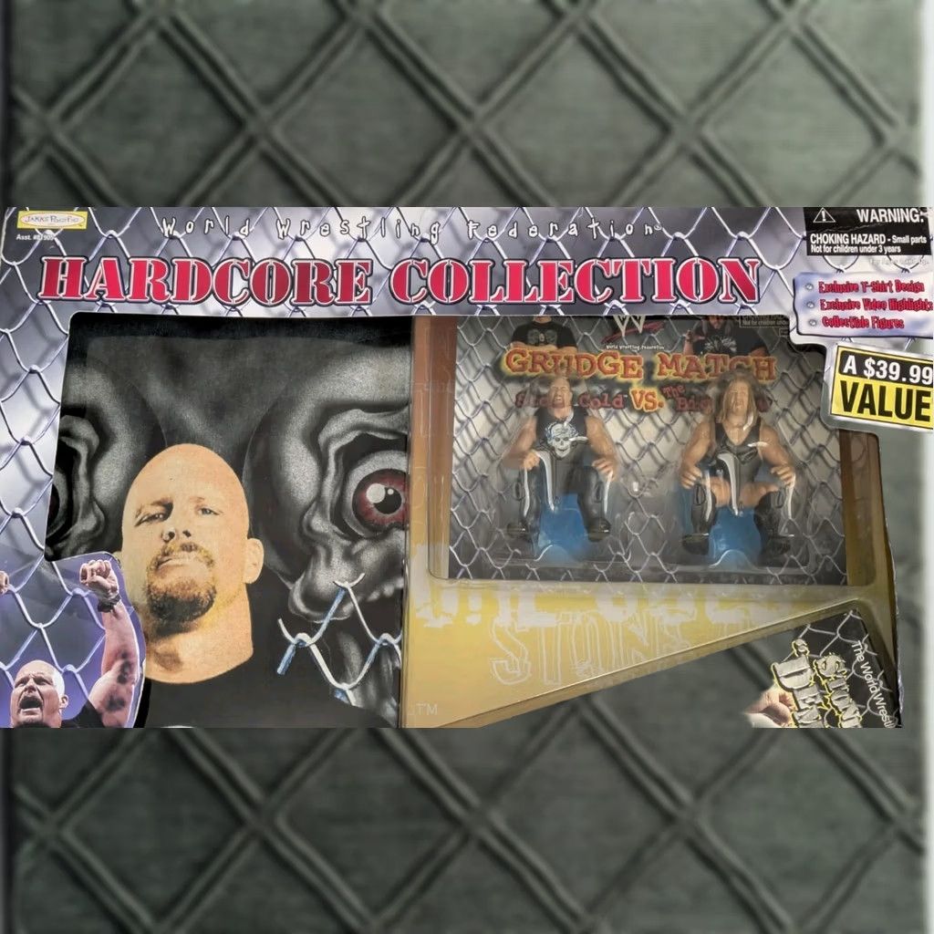 Vintage VINTAGE WWF Stone Cold T Shirt Action Figure DVD 1999 NEW Size US M / EU 48-50 / 2 - 1 Thumbnail