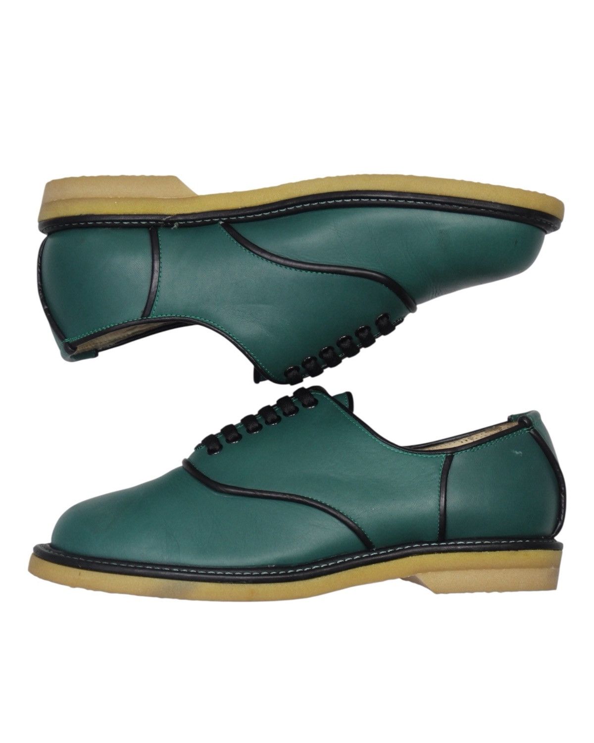 Vintage 2000S PASHU CLIP JAPAN GREEN DERBY SHOES WITH GUM SOLE Size US 7 / EU 40 - 6 Thumbnail