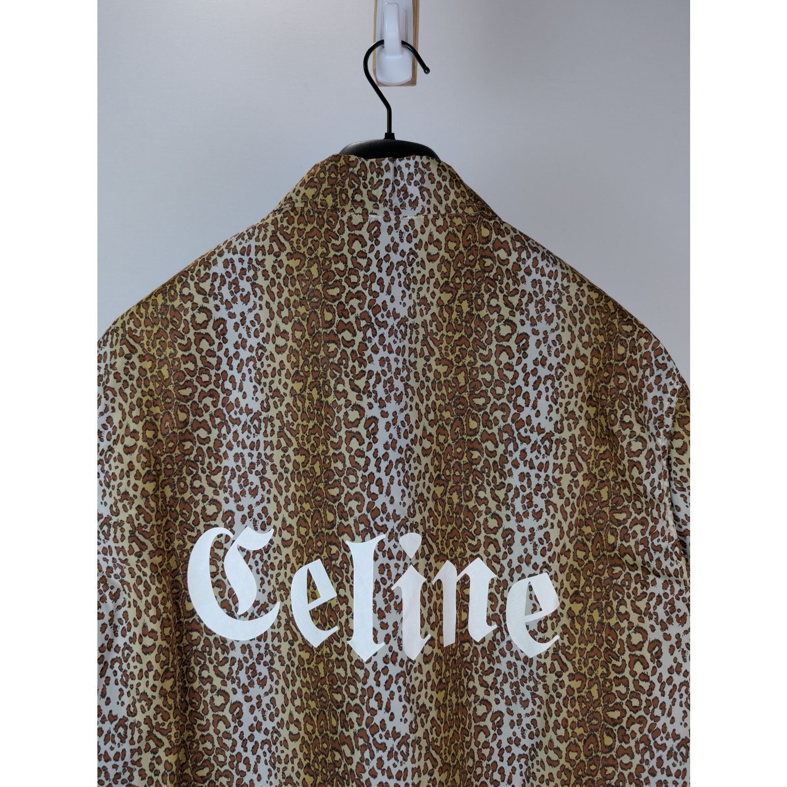 Celine o1rshd1 Leopard Print Nylon Coach Button Up Shirt in Multi Size US S / EU 44-46 / 1 - 15 Thumbnail
