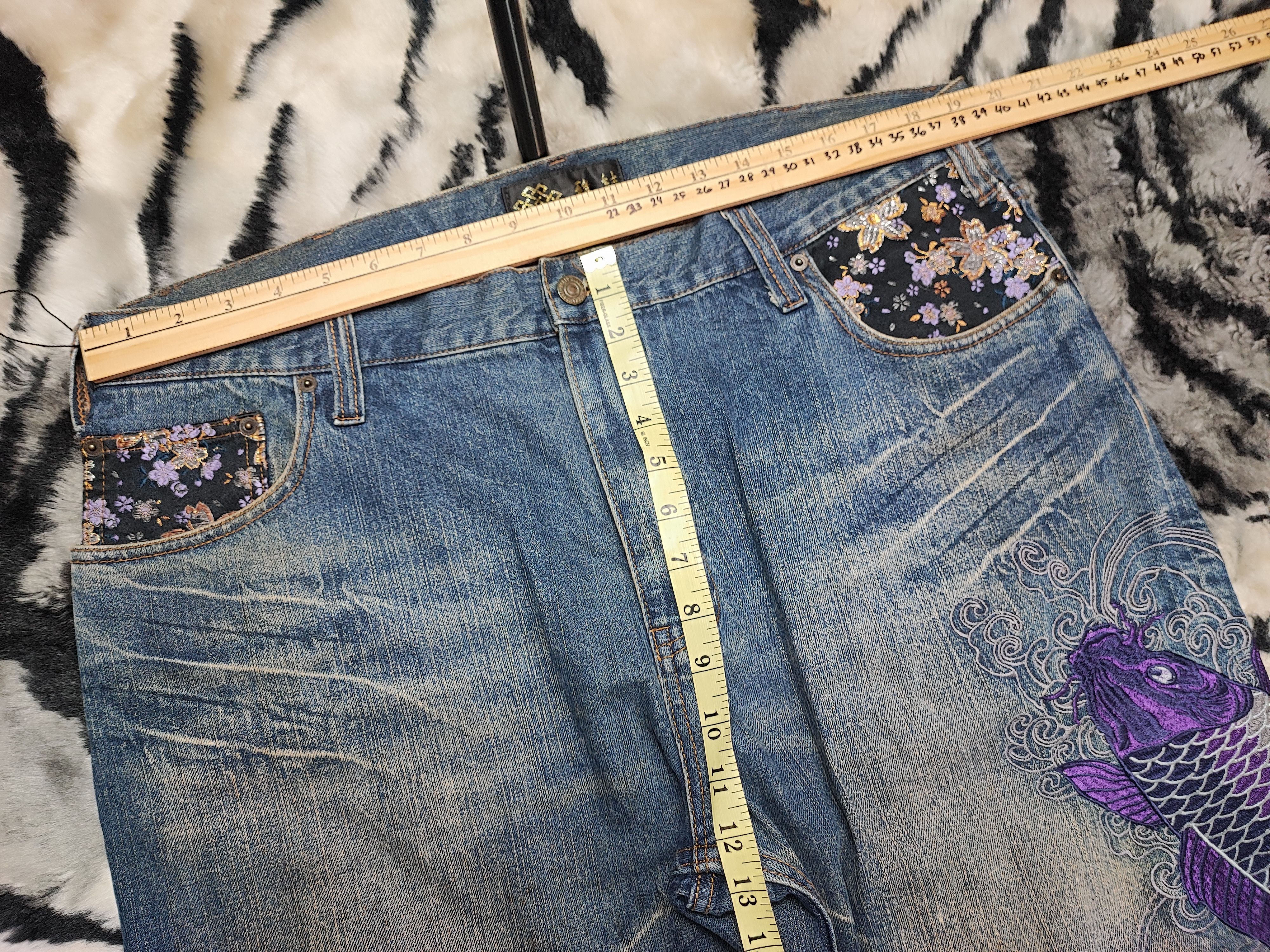 Japanese Brand Vintage Y2K Miyabi Musubi Japan Wagara Koi Fish Embroidery Size US 38 / EU 54 - 6 Thumbnail