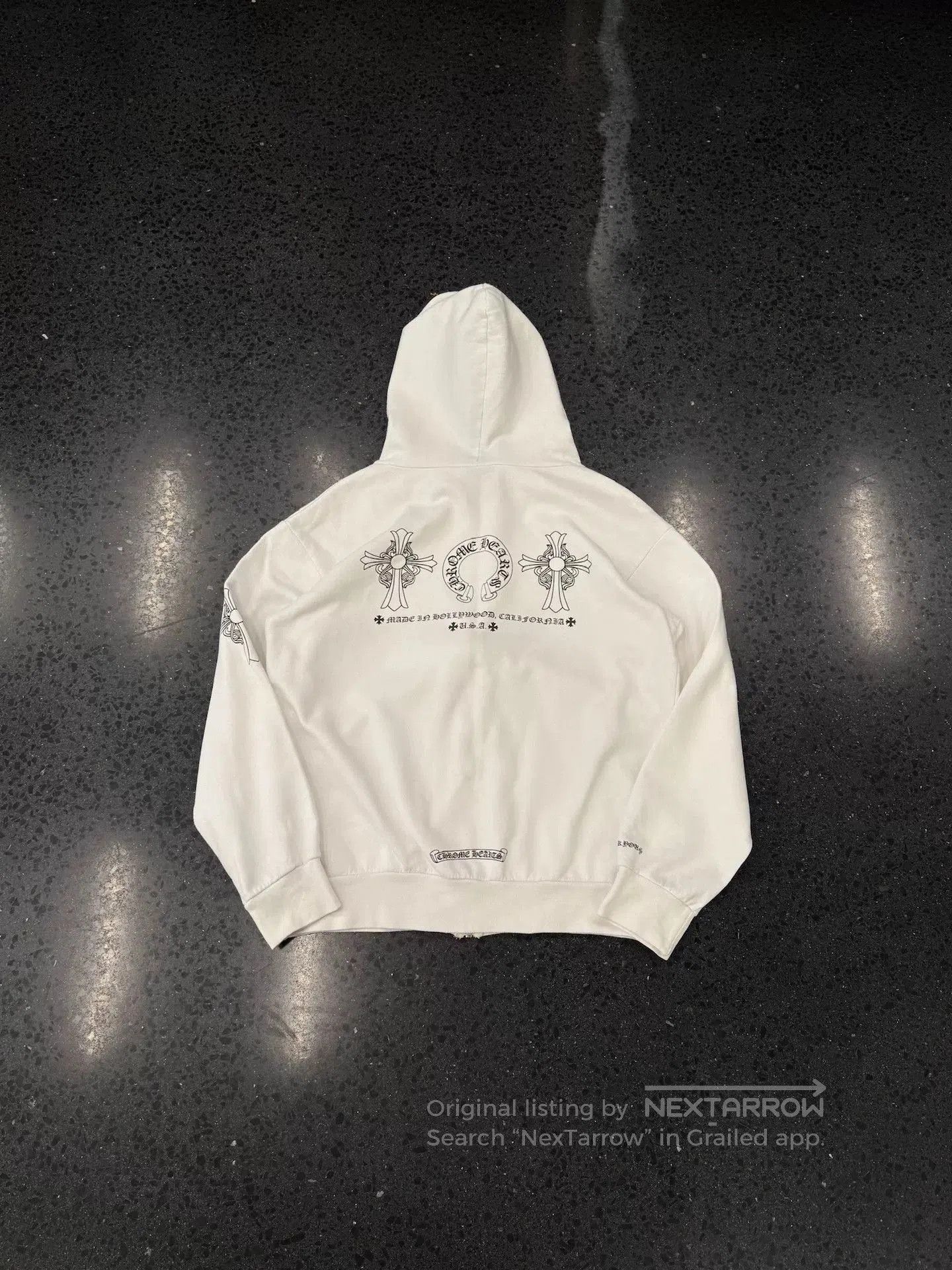 Chrome Hearts Chrome Hearts White Zip Hoodie with Prints. Size US L / EU 52-54 / 3 - 2 Thumbnail