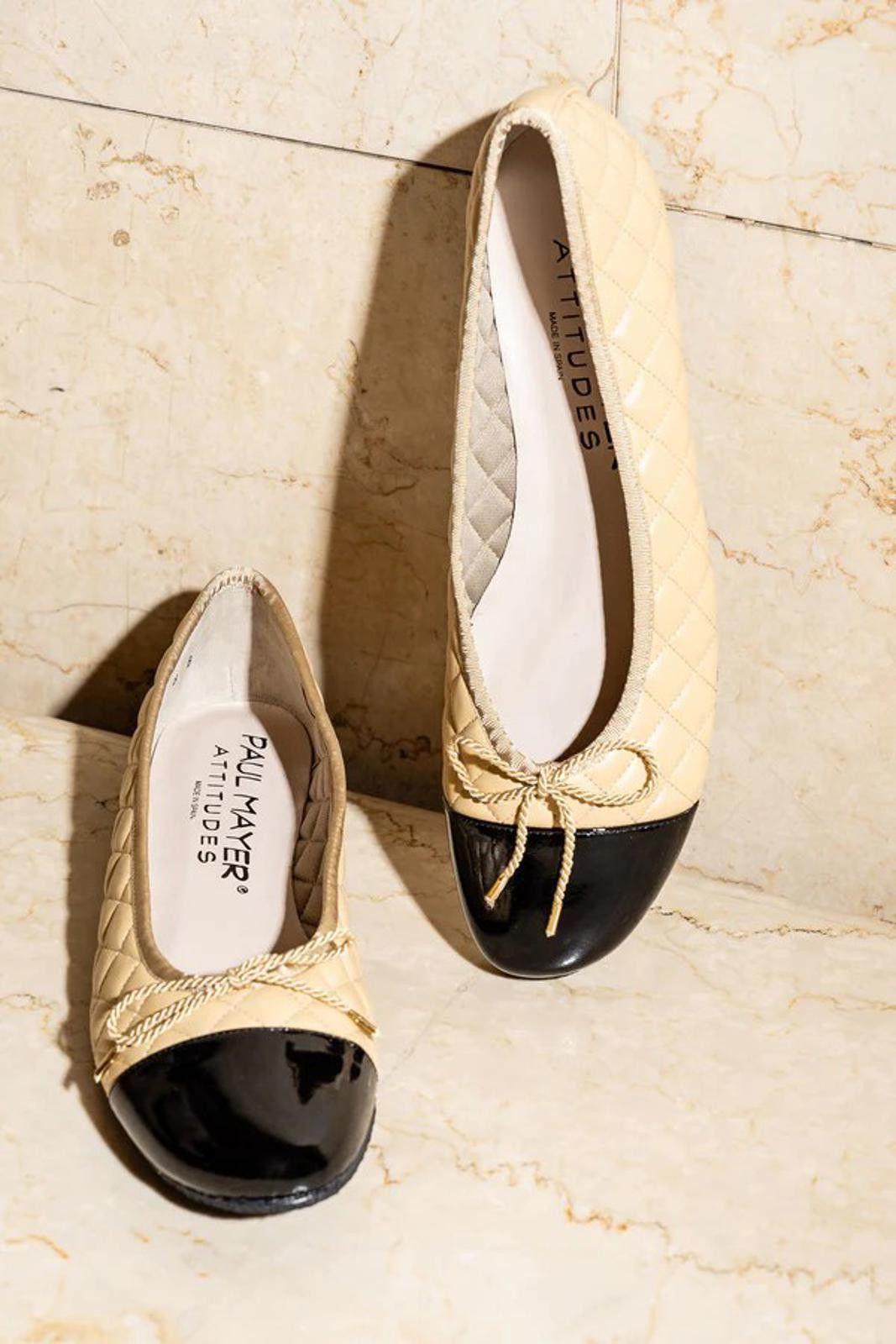 Other Paul Mayer Attitudes 'Cozy' Quilted Leather Ballet Flat NIB Size US 6 / IT 36 - 6 Thumbnail
