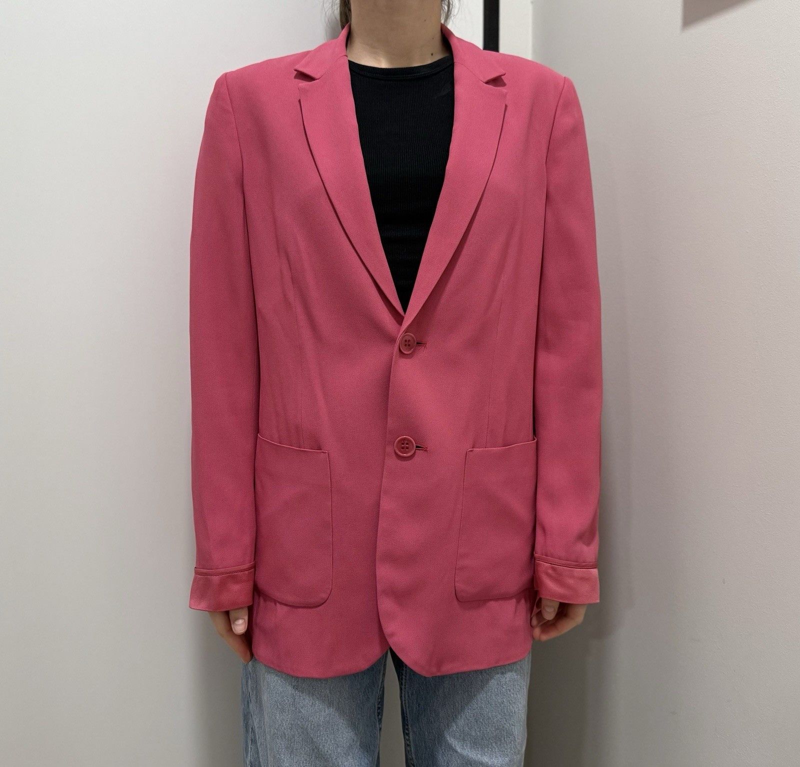 RED Valentino DDP Red Valentino Pink Blazer Acetate Viscose Jacket Size M / US 6-8 / IT 42-44 - 1 Thumbnail