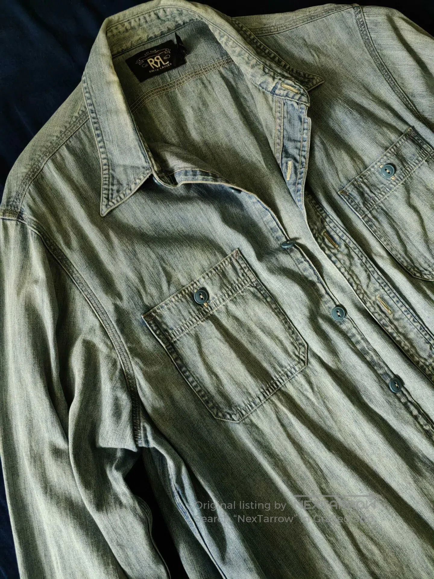 RRL Ralph Lauren RRL Double RL Vintage Washed Shirt. Size US M / EU 48-50 / 2 - 1 Thumbnail