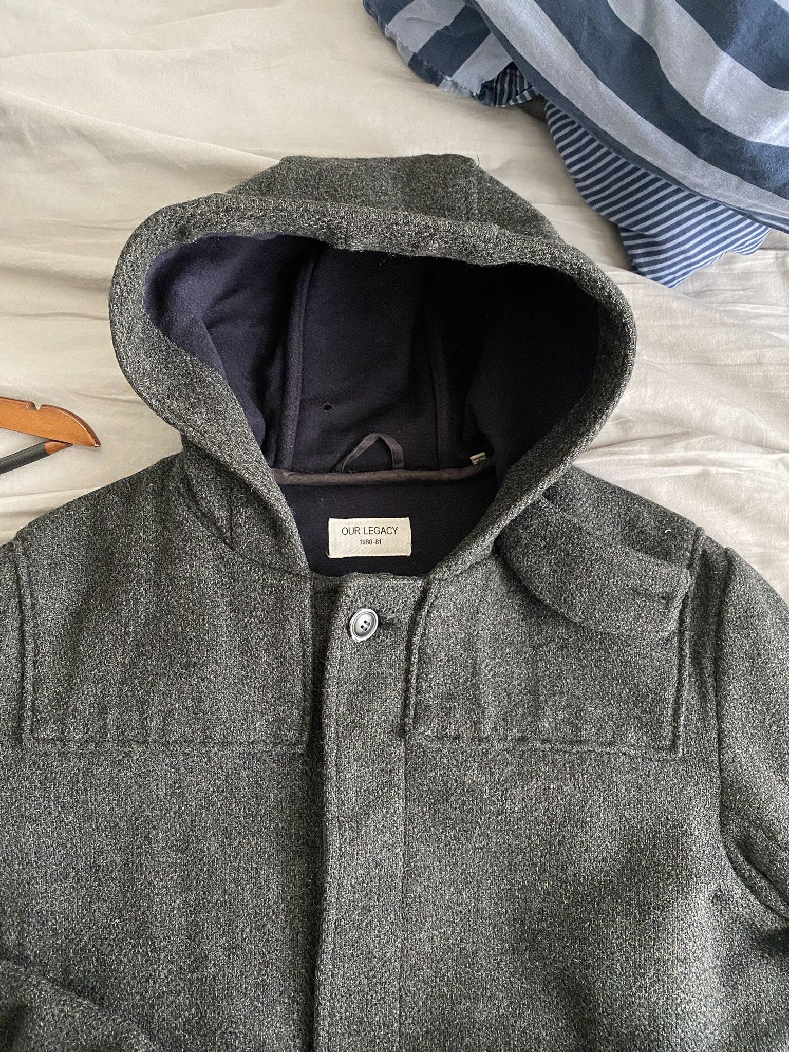 Our Legacy 50/L - Duffle Charcoal Tweed - 100% Virgin Wool Size US L / EU 52-54 / 3 - 16 Thumbnail