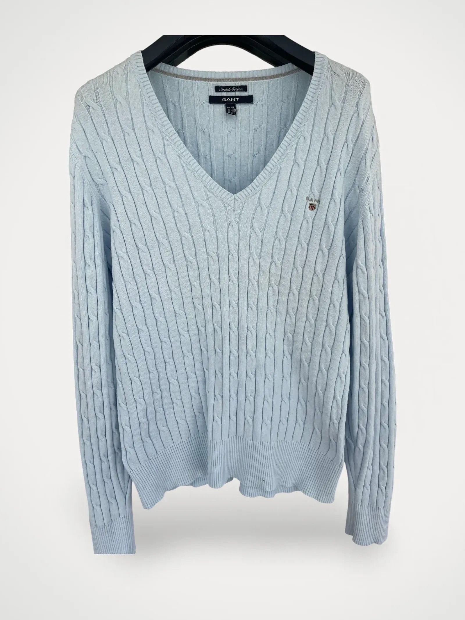 Gant Gant Tröja v-hals med flätor Sweater Size XXL / US 16-18 / IT 52-54 - 1 Thumbnail