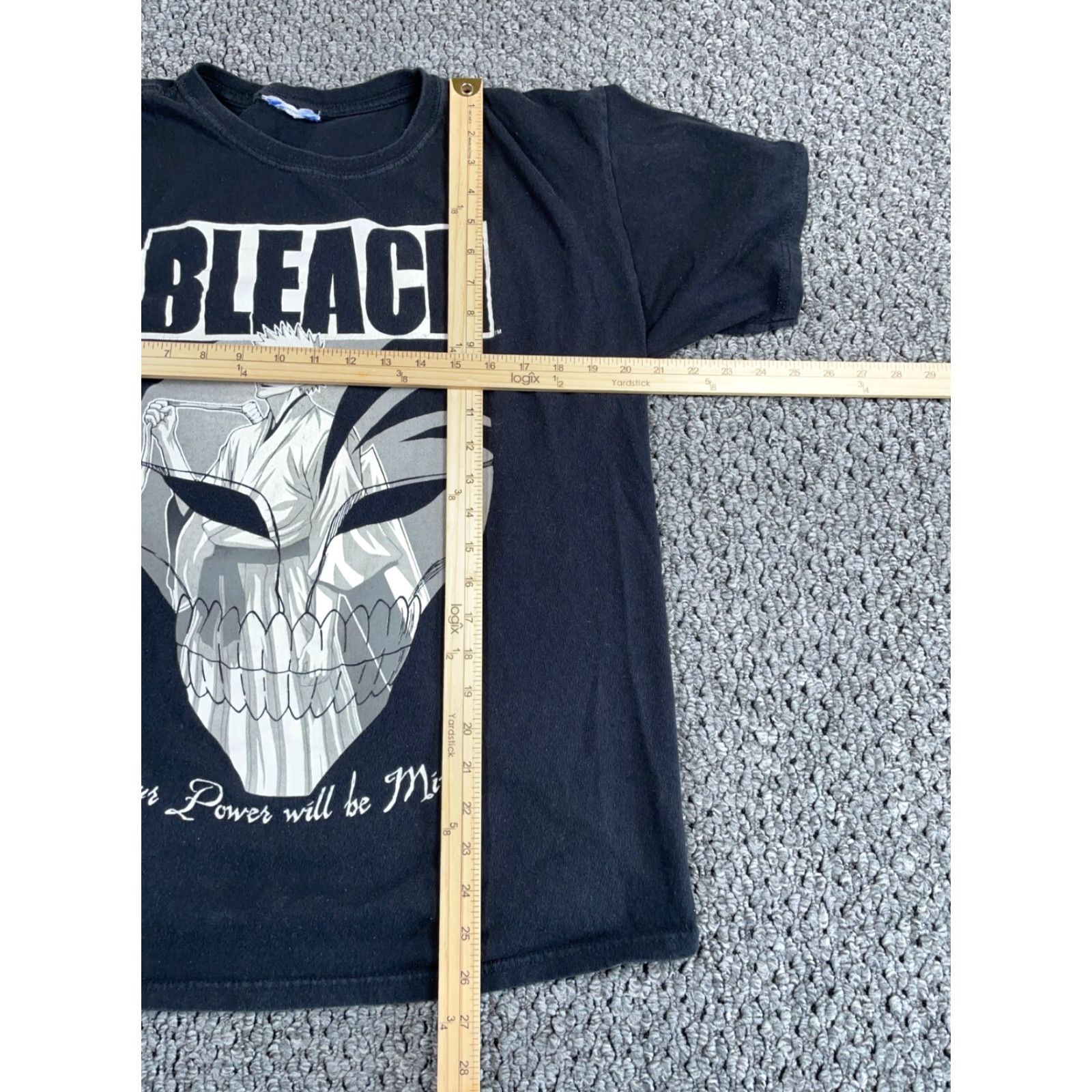 Vintage Bleach T-Shirt Black Adult Medium Graphic Anime Your Power Will Be Mine Size US M / EU 48-50 / 2 - 5 Thumbnail