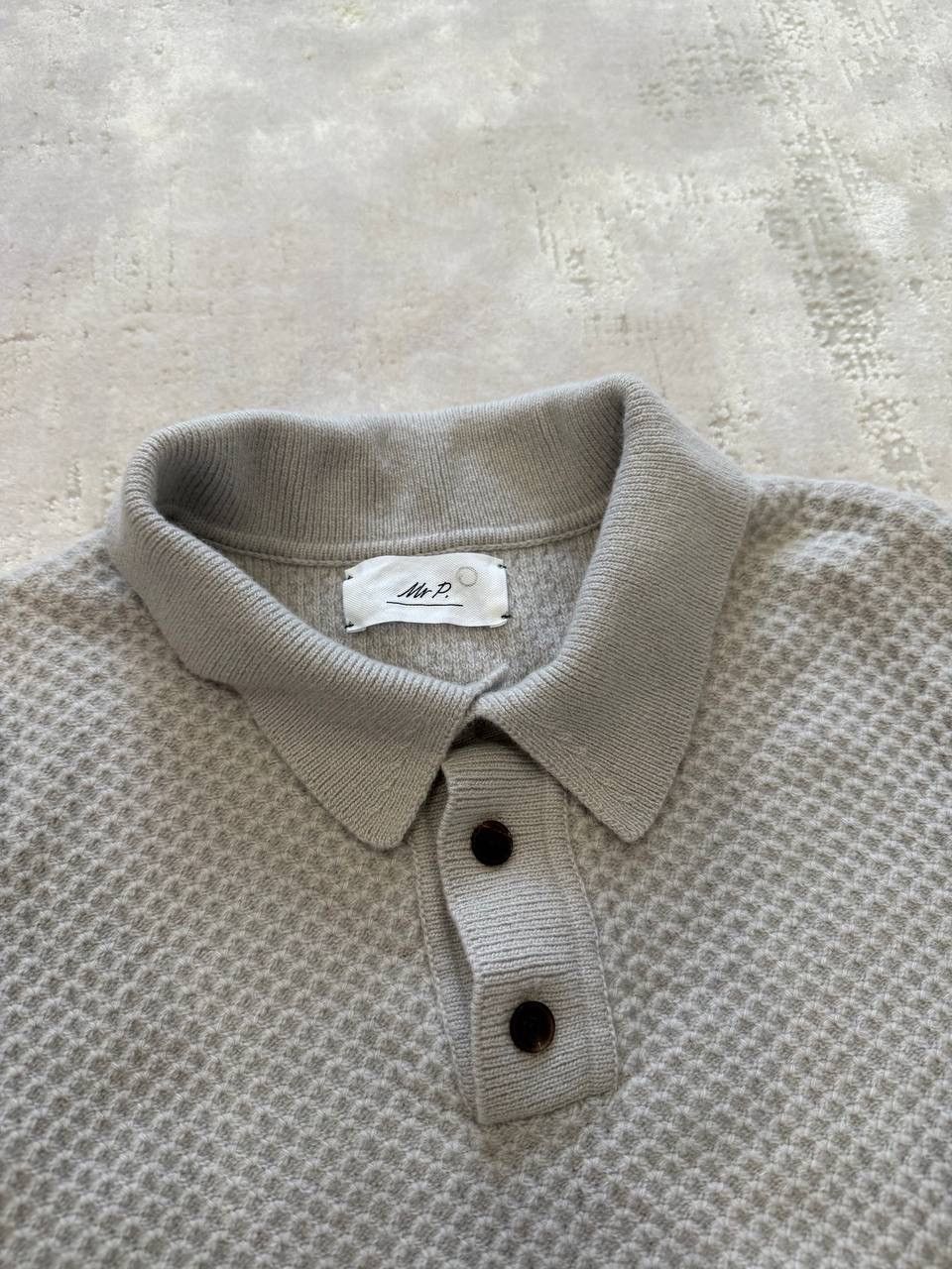 Mr P. Mr. P polo collar 100% Lambs Wool sweater old money style Size US M / EU 48-50 / 2 - 3 Thumbnail