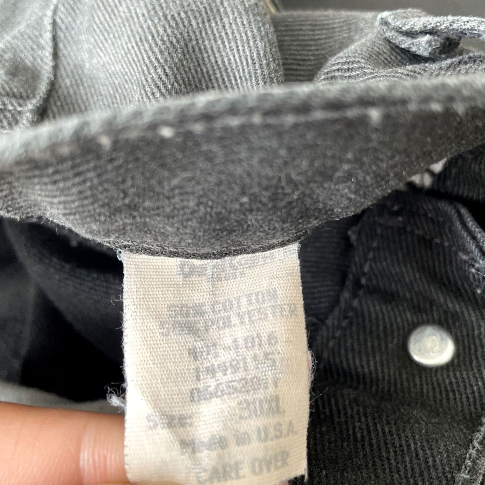 Vintage VINTAGE OshKosh B'gosh Jeans Mens 29x31 Black Denim Talon Zipper Workwear Painter Pant Size US 29 - 3 Thumbnail