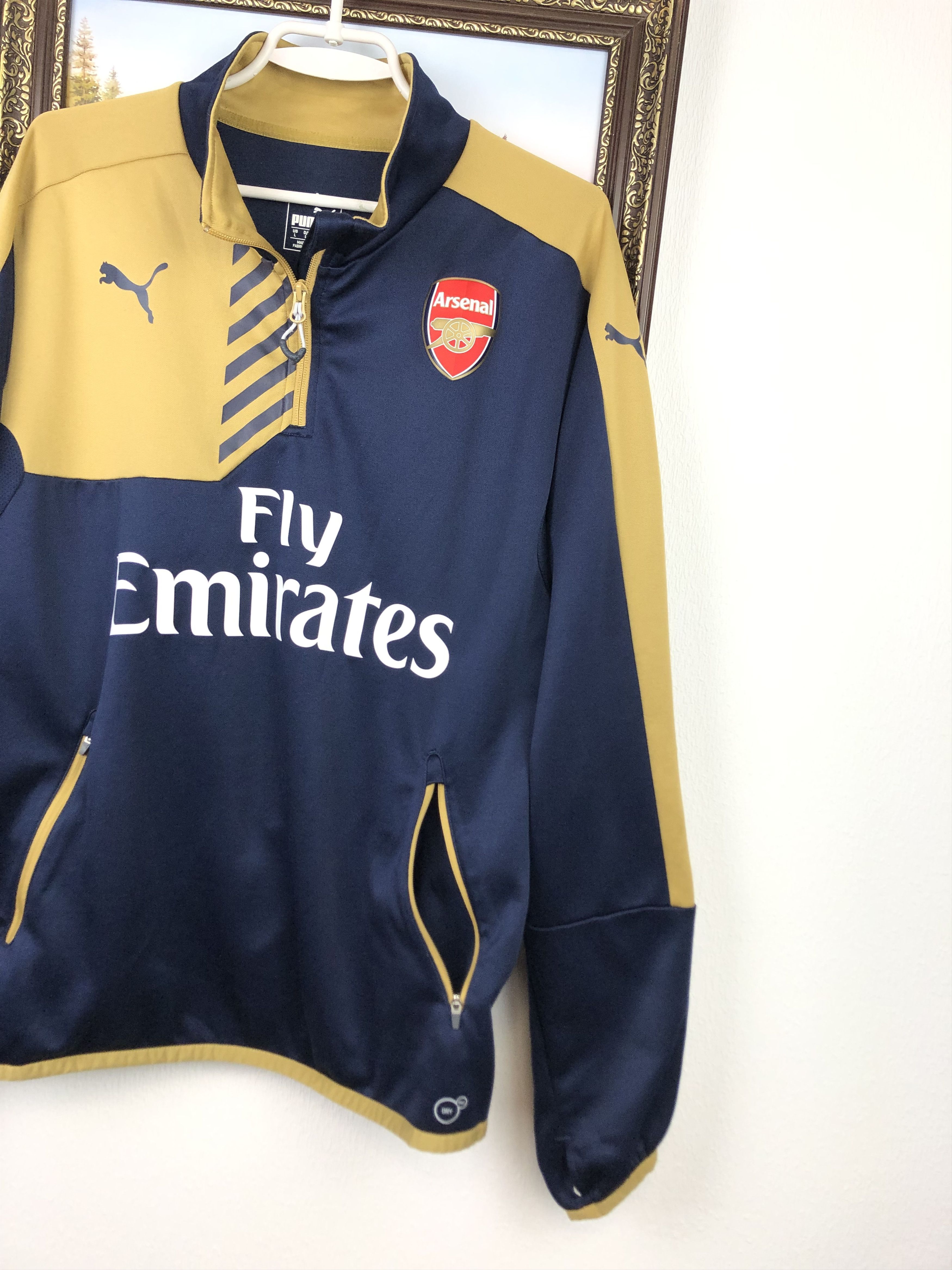 Other Arsenal Football Sweatshirt Soccer Jacket Puma Mens Gunners Size US L / EU 52-54 / 3 - 3 Thumbnail