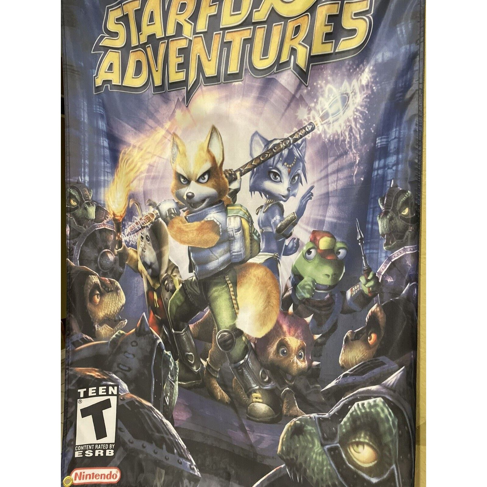 Nintendo Starfox Adventures 5ft Flag Nintendo Gamecube 2002 Banner Size ONE SIZE - 3 Thumbnail