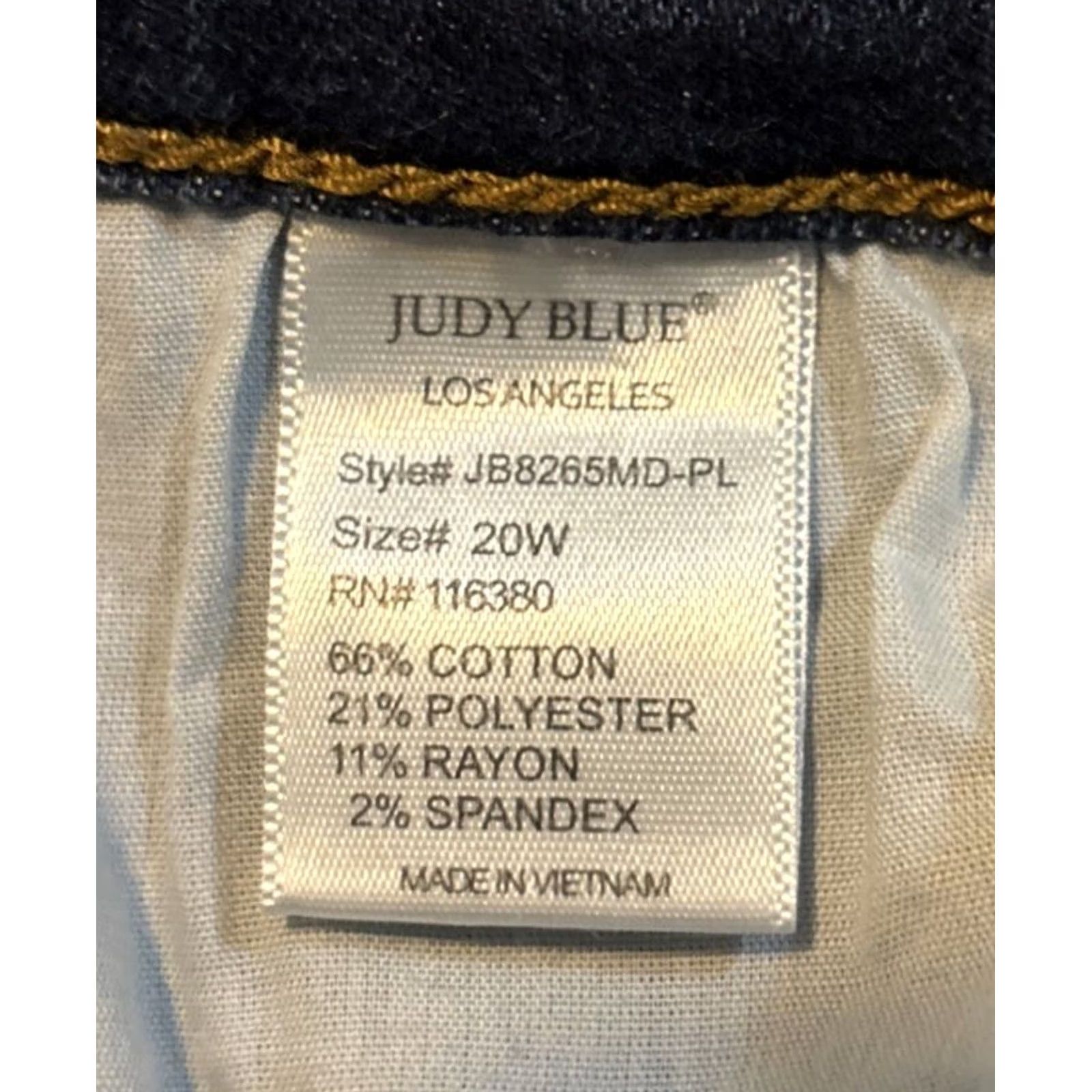 Denime Judy Blue Jeans 20W Plus Skinny Denim Distressed Leopard Print Stretch Bohemian Festival 5-Pocket Women Size 42" / US 20 - 7 Thumbnail