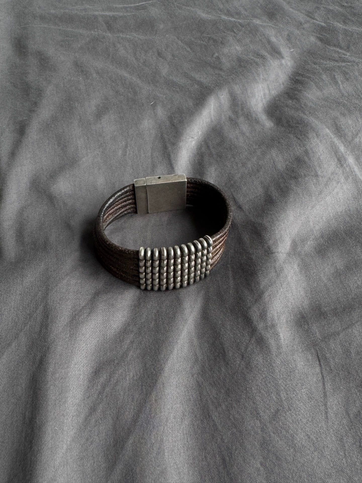 Vintage Spanish Vintage Cowhide Aged Silver Bracelet Size ONE SIZE - 6 Thumbnail