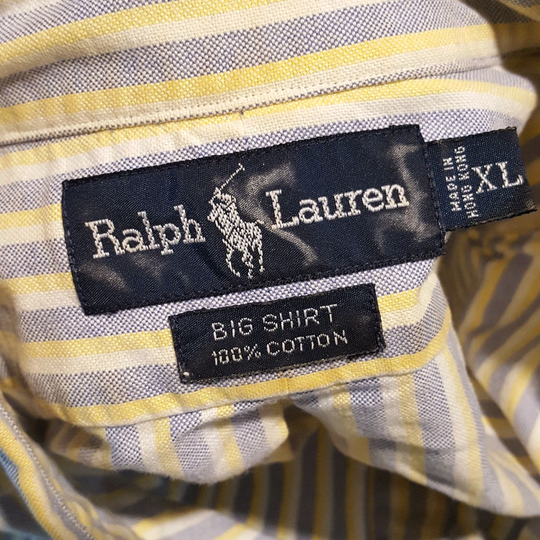 Ralph Lauren VINTAGE Ralph Lauren Striped Preppy Pony Logo Size XL Oversized Button Up Collared Shirt Size US XL / EU 56 / 4 - 7 Thumbnail